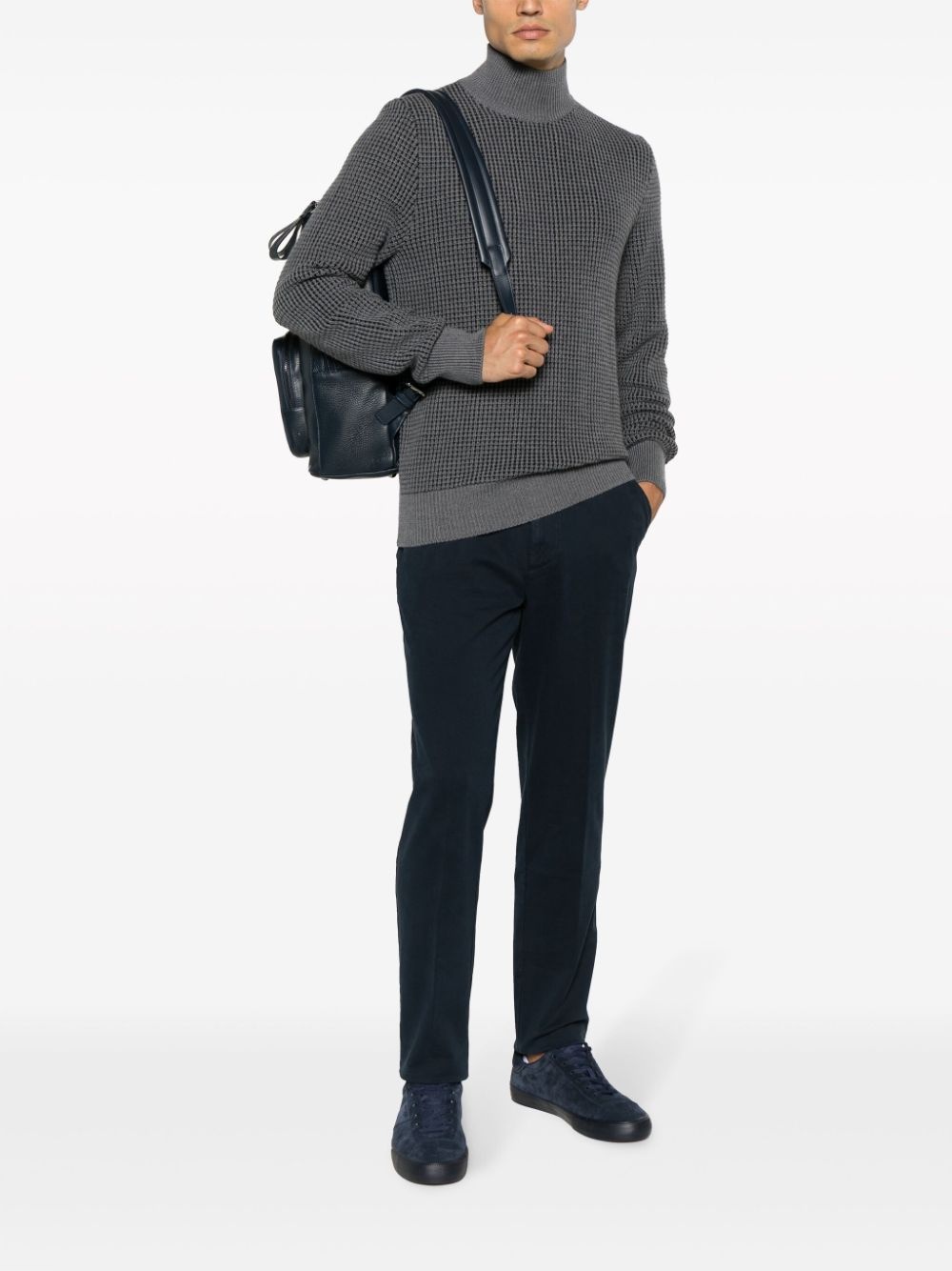 tapered cotton trousers - 2