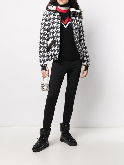 PERFECT MOMENT padded chevron jacket with houndstooth print outlook