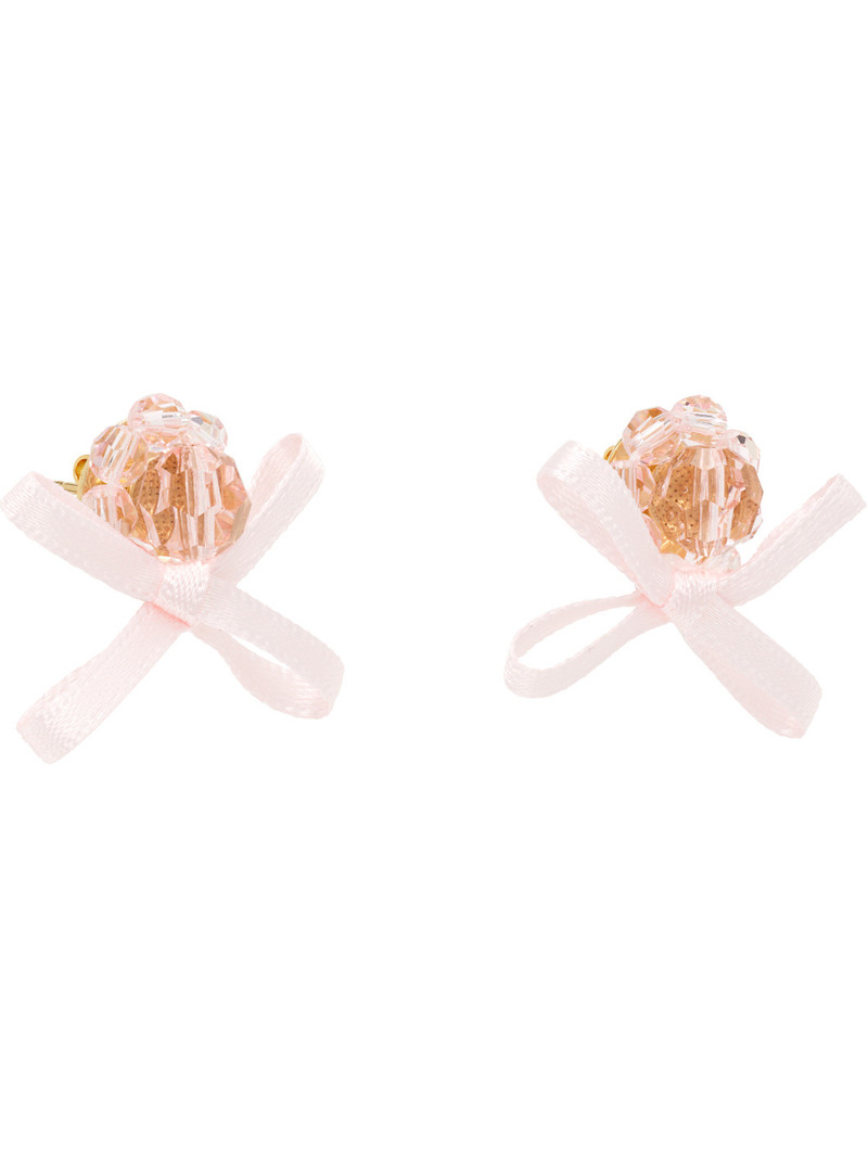 Simone Rocha Petite Bow Daisy Stud Earrings outlook