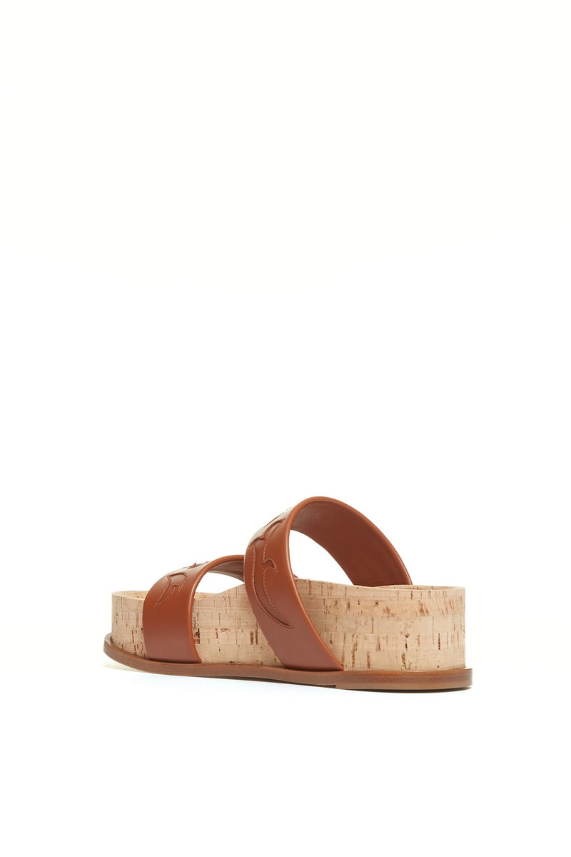 GABRIELA HEARST Flame Striker Sandal in Cognac Leather outlook
