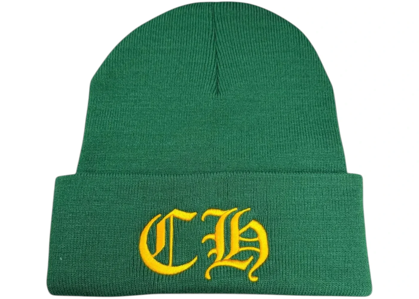 Chrome Hearts CH Logo Beanie Green/Yelllow - 1