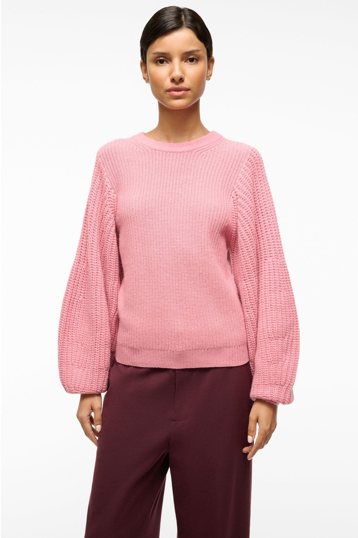 STAUD AURA SWEATER DAMASK PINK - 2
