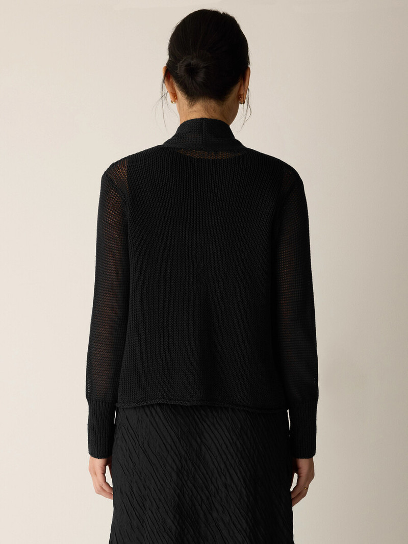 Organic Linen Cotton Cropped Cardigan 4