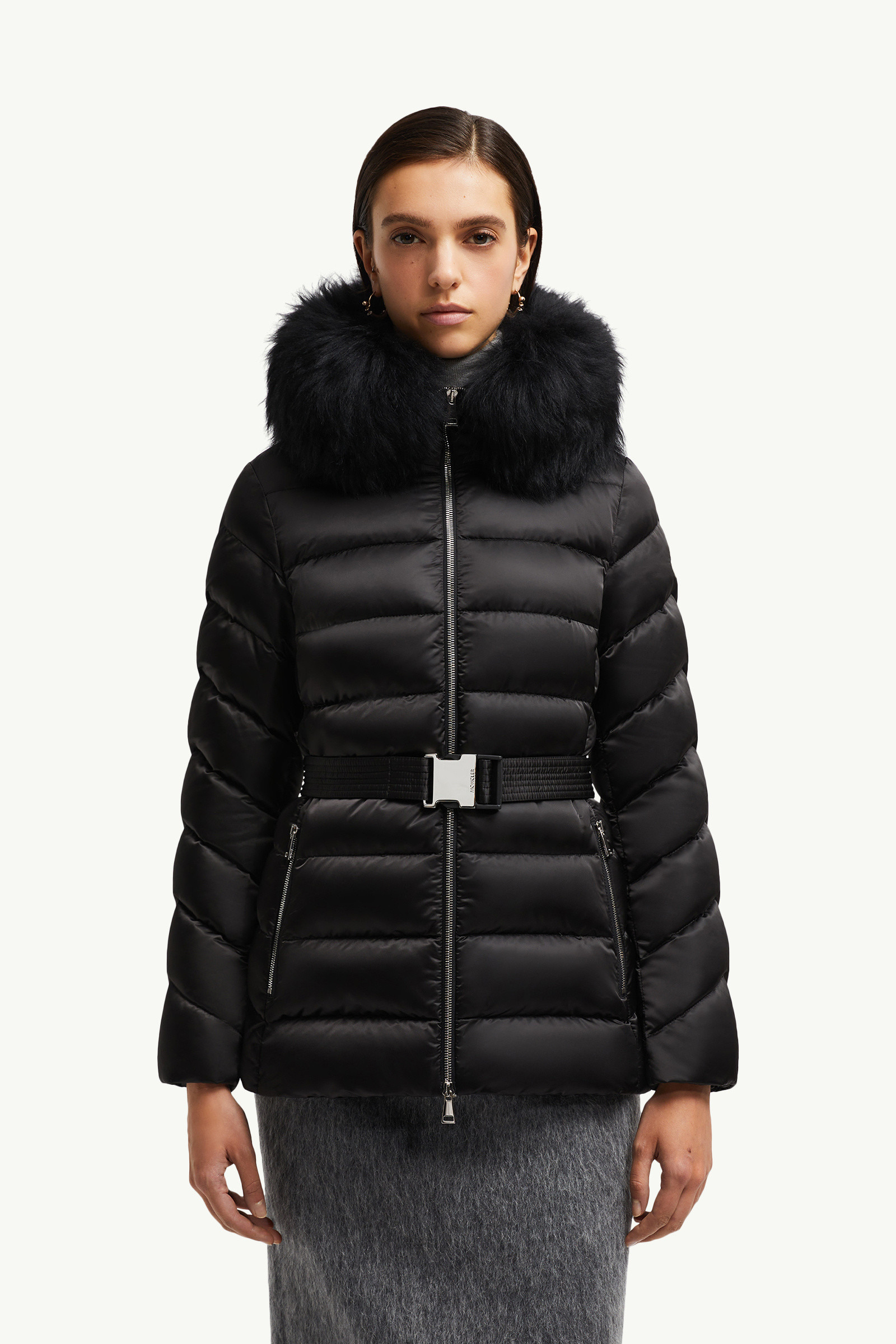 Cupidone Hooded Shearling-Trimmed Short Down Jacket - 3