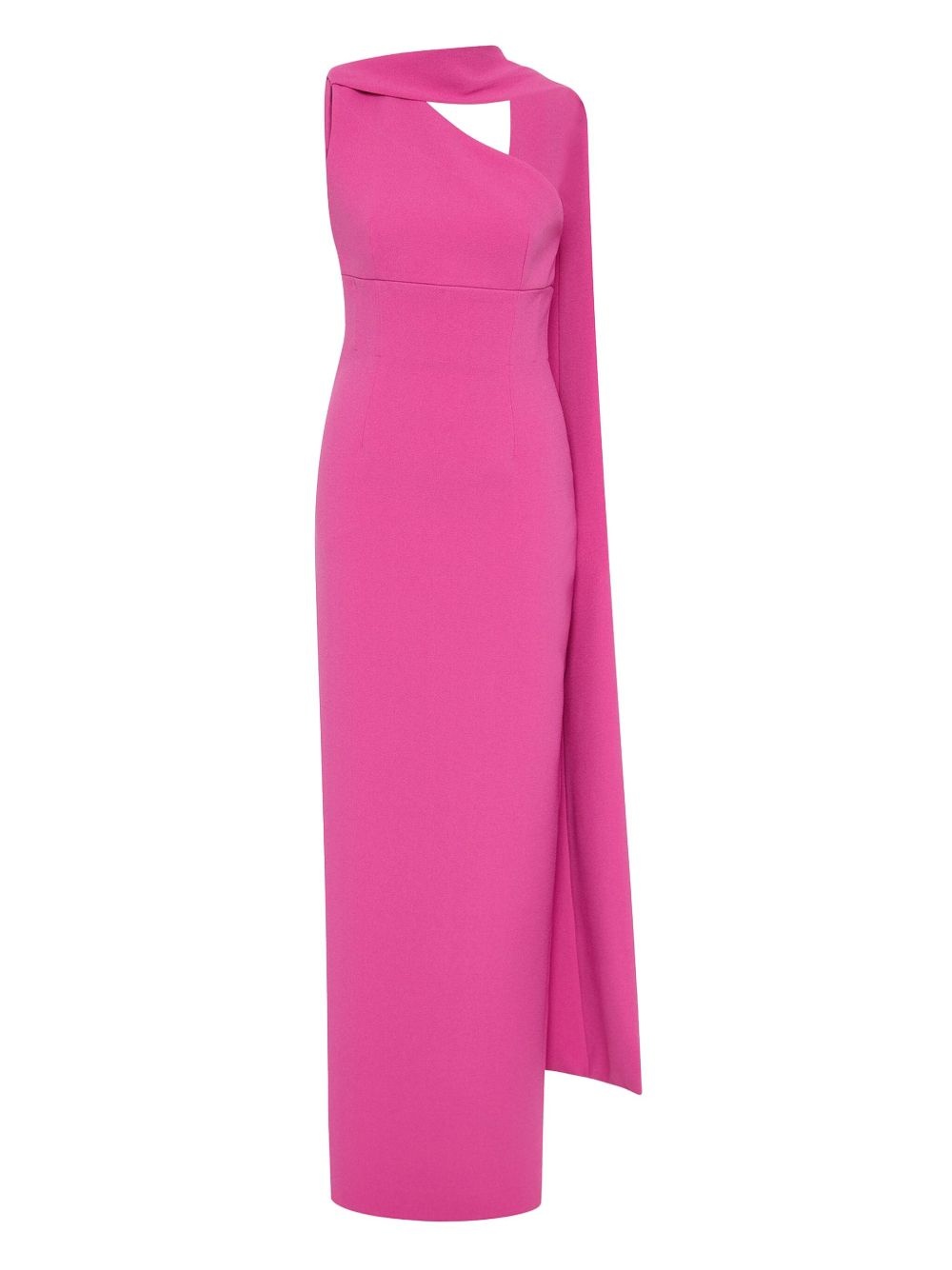 Clara asymmetrical cape-detail dress - 1
