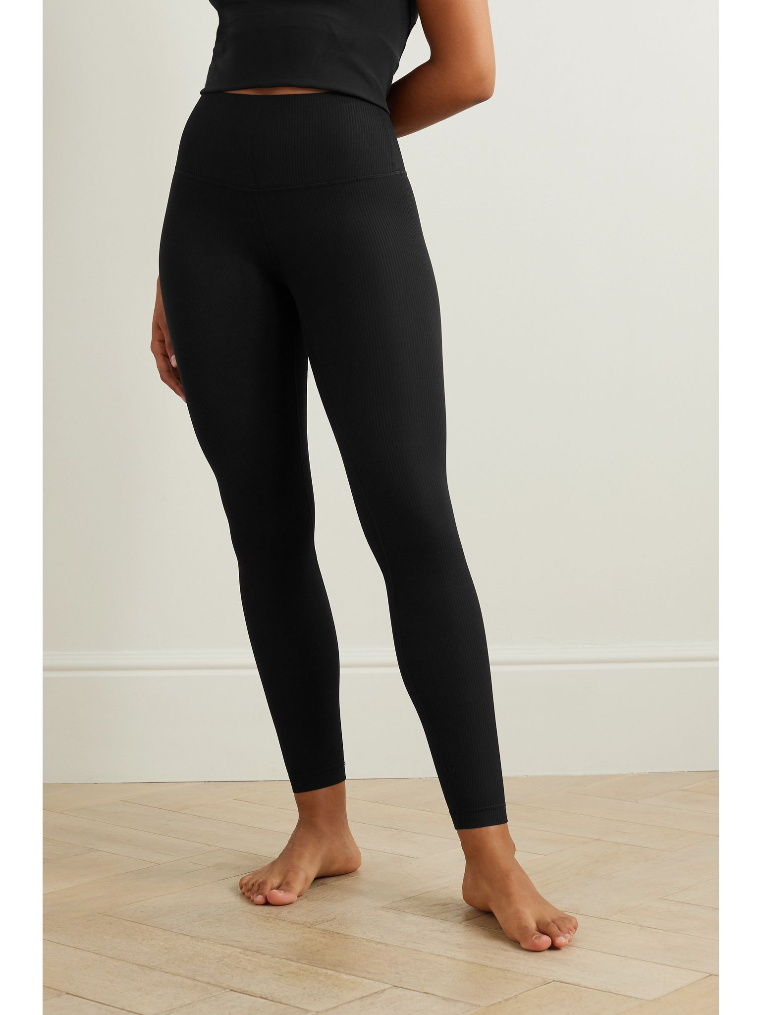 Align™ ribbed high-rise Nulu™ leggings - 25" Black - 3