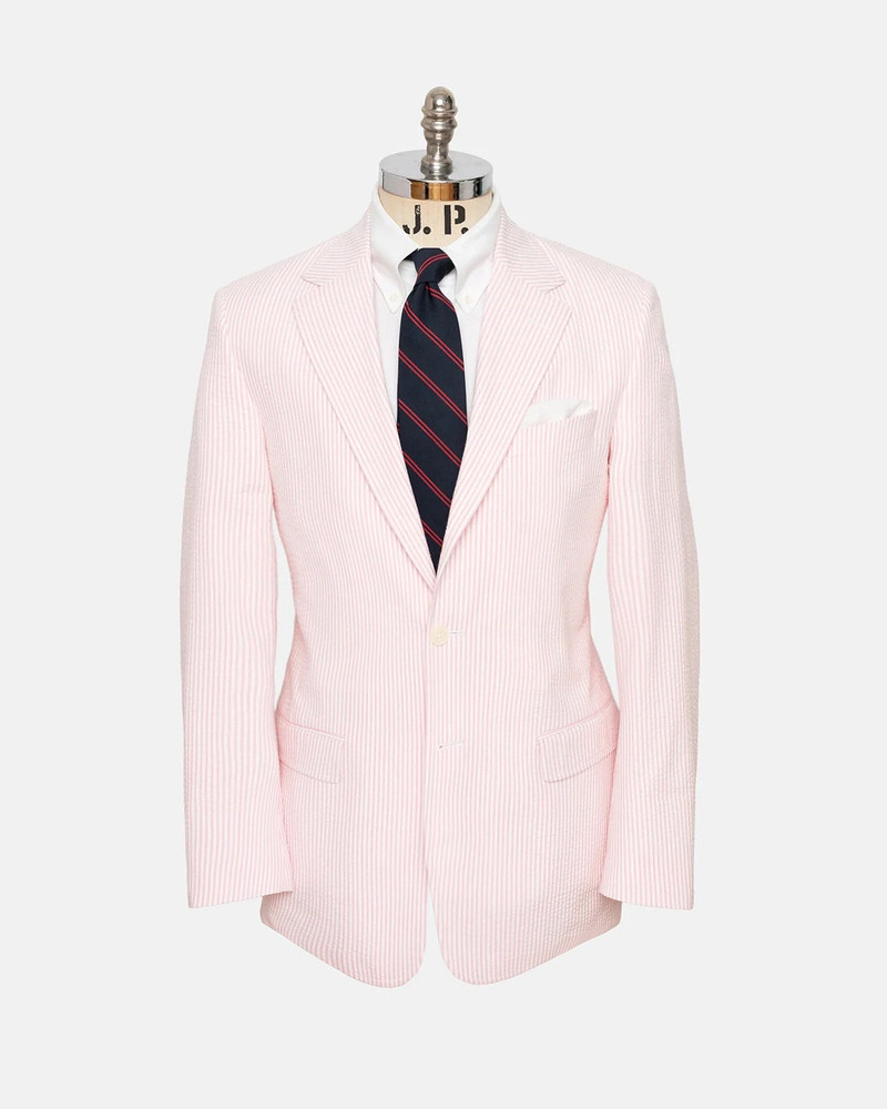 MADE-IN-CANADA PINK STRIPE SEERSUCKER SPORT COAT 1
