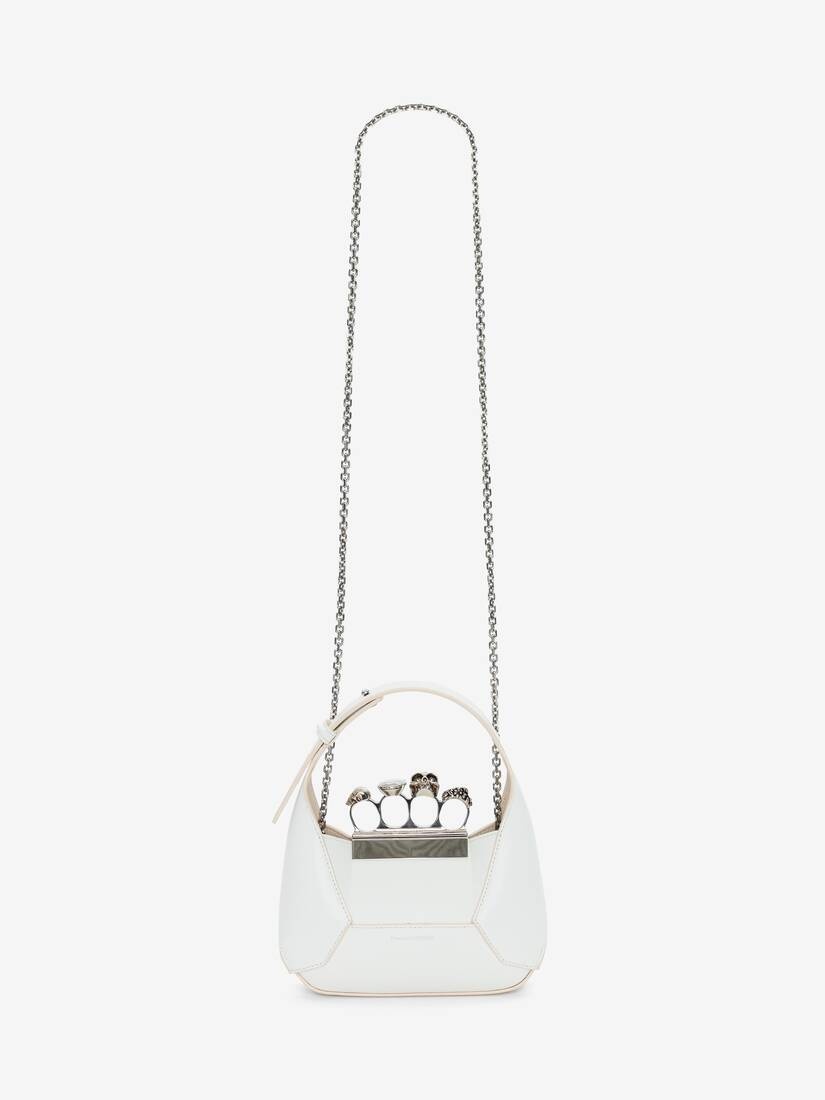 Women's The Jewelled Hobo Mini Bag in Ivory - 6