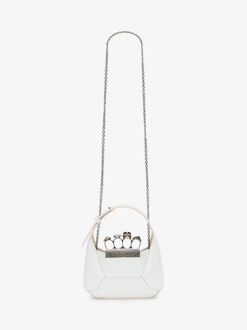 Women's The Jewelled Hobo Mini Bag in Ivory - 5