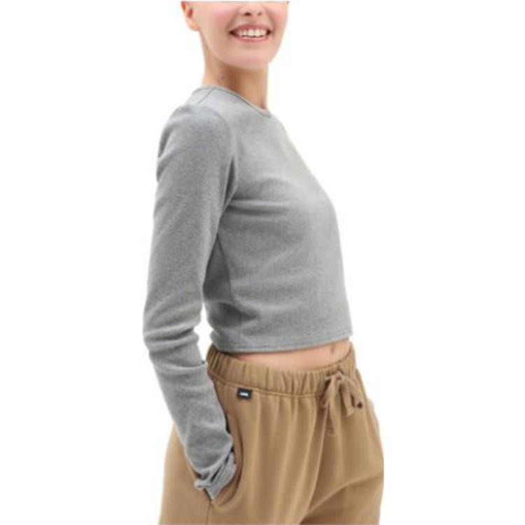 (WMNS) Vans Armanto Long Sleeve Knit Shirt 'Grey' VN0A7YQQGRH - 3