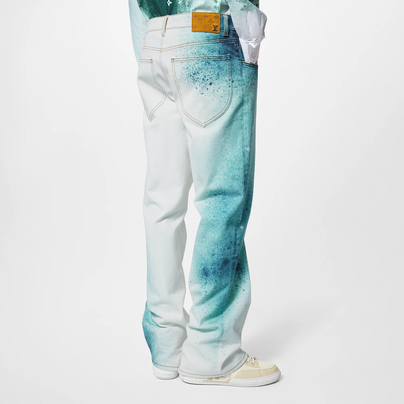 LV Spray Denim Pants 5