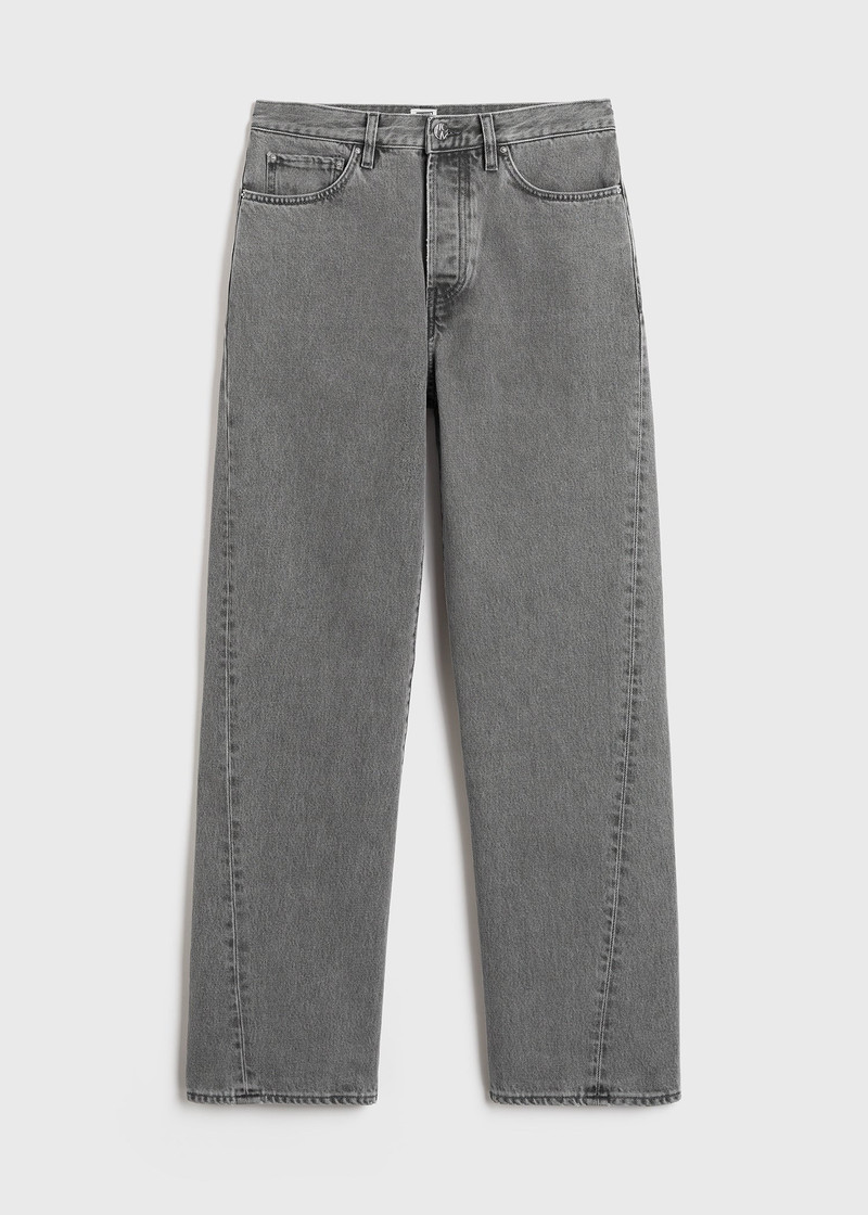 Twisted seam denim full length mid grey 1