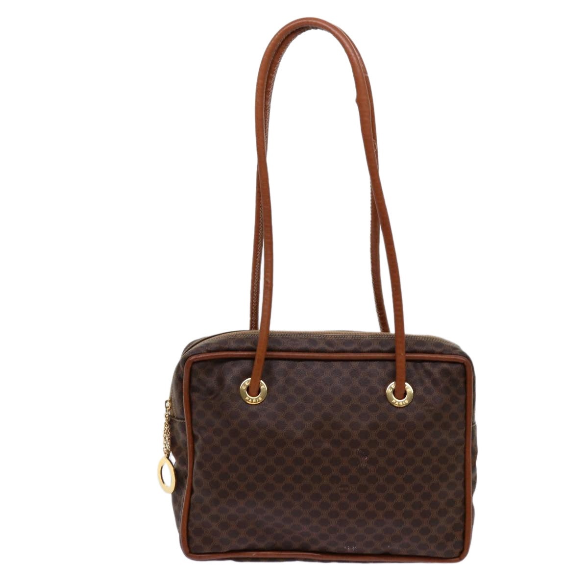 CELINE Macadam Canvas Shoulder Bag Pvc Brown - 13