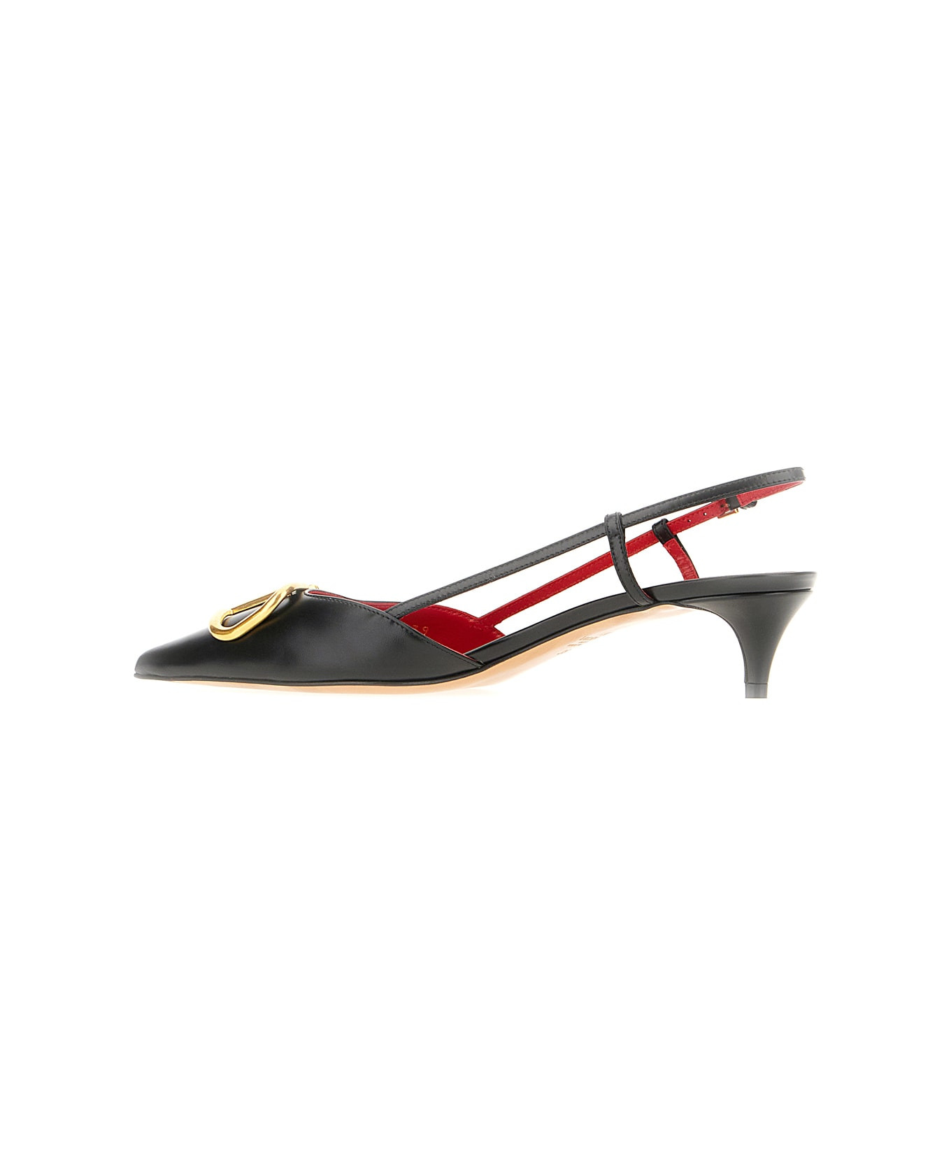 Black Leather Pumps - 3