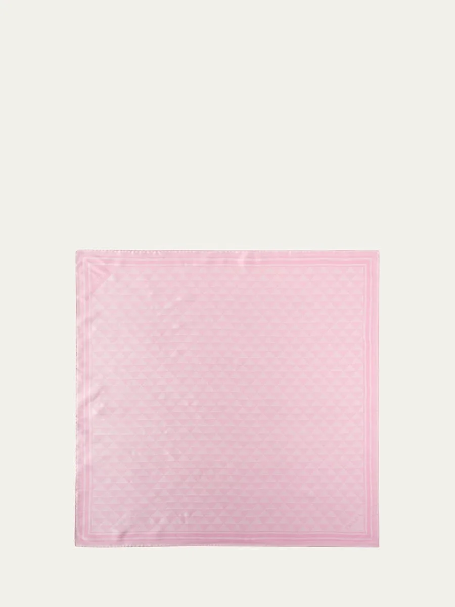 Symbole Jacquard Silk Square Scarf - 1