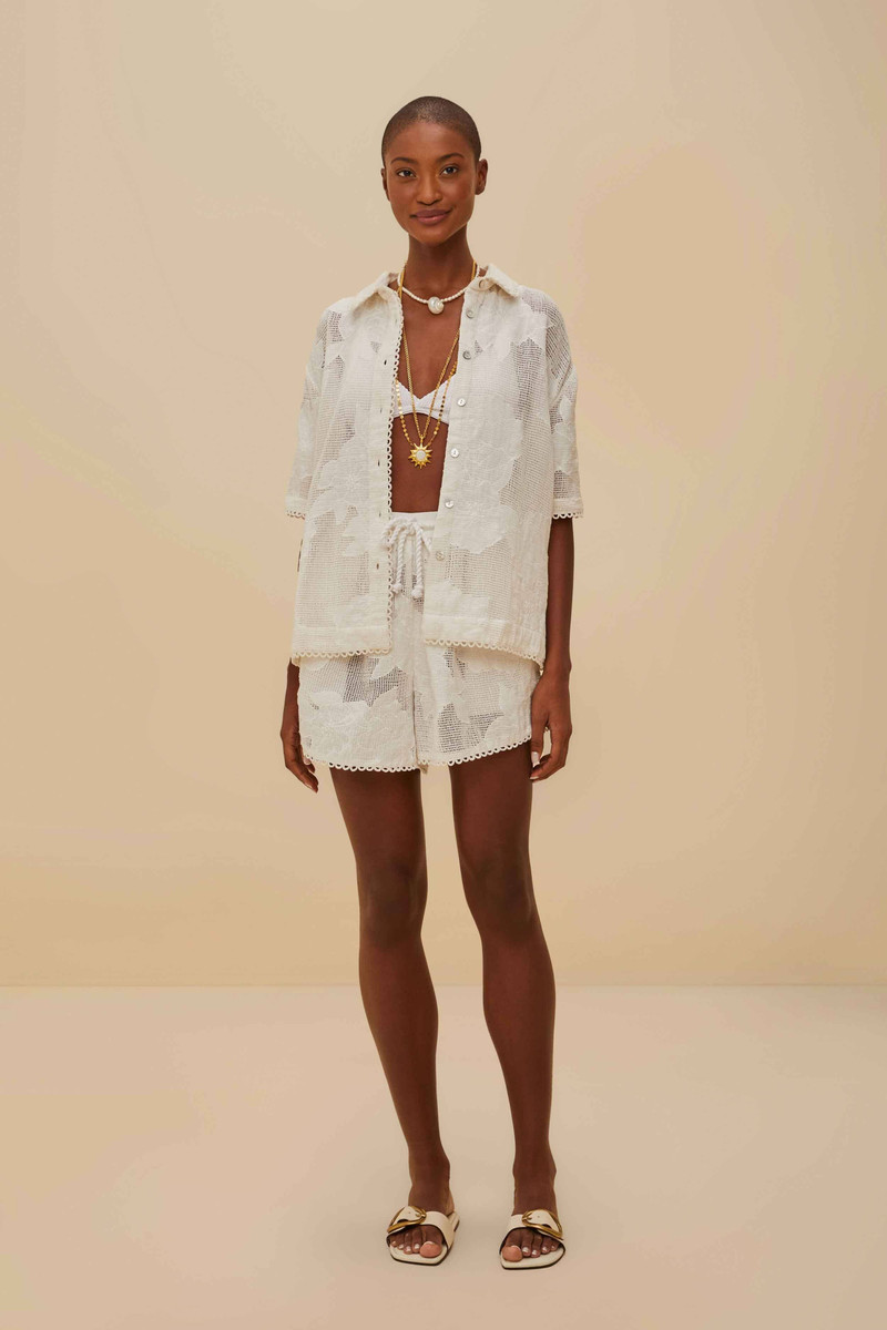 White Flower Shorts 1