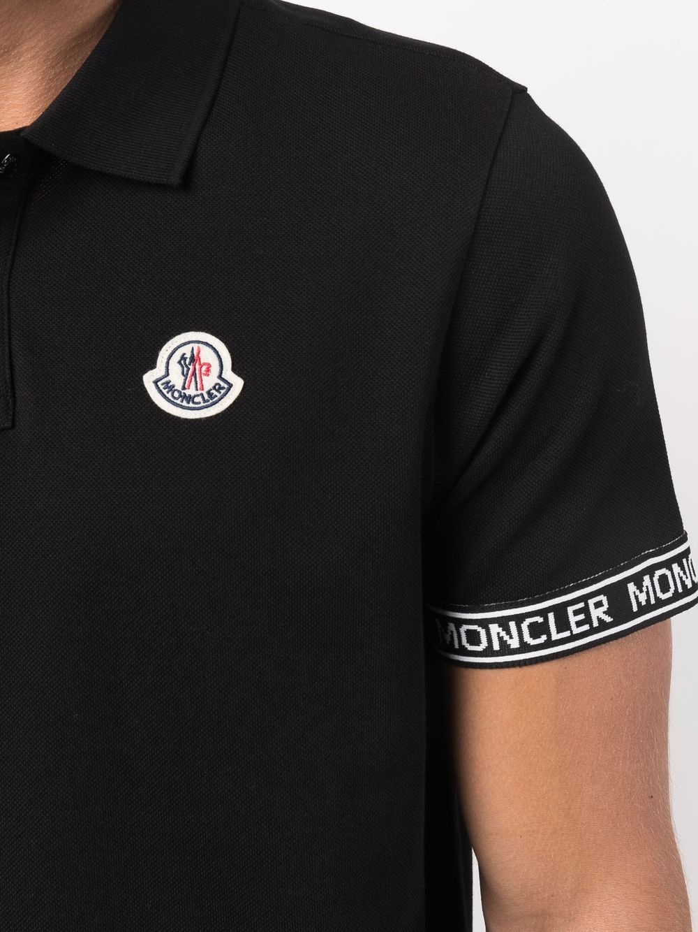 logo-patch polo shirt - 5