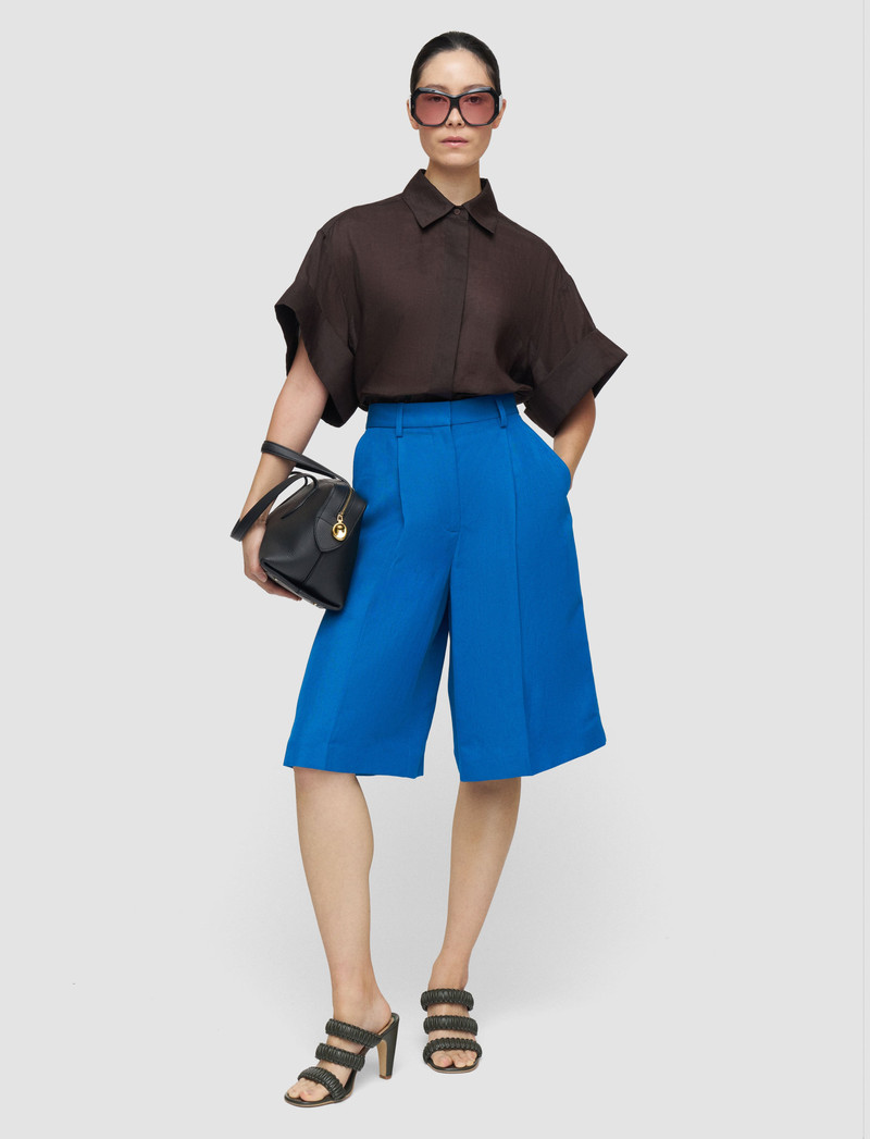 JOSEPH Centa Linen Blend Shorts outlook