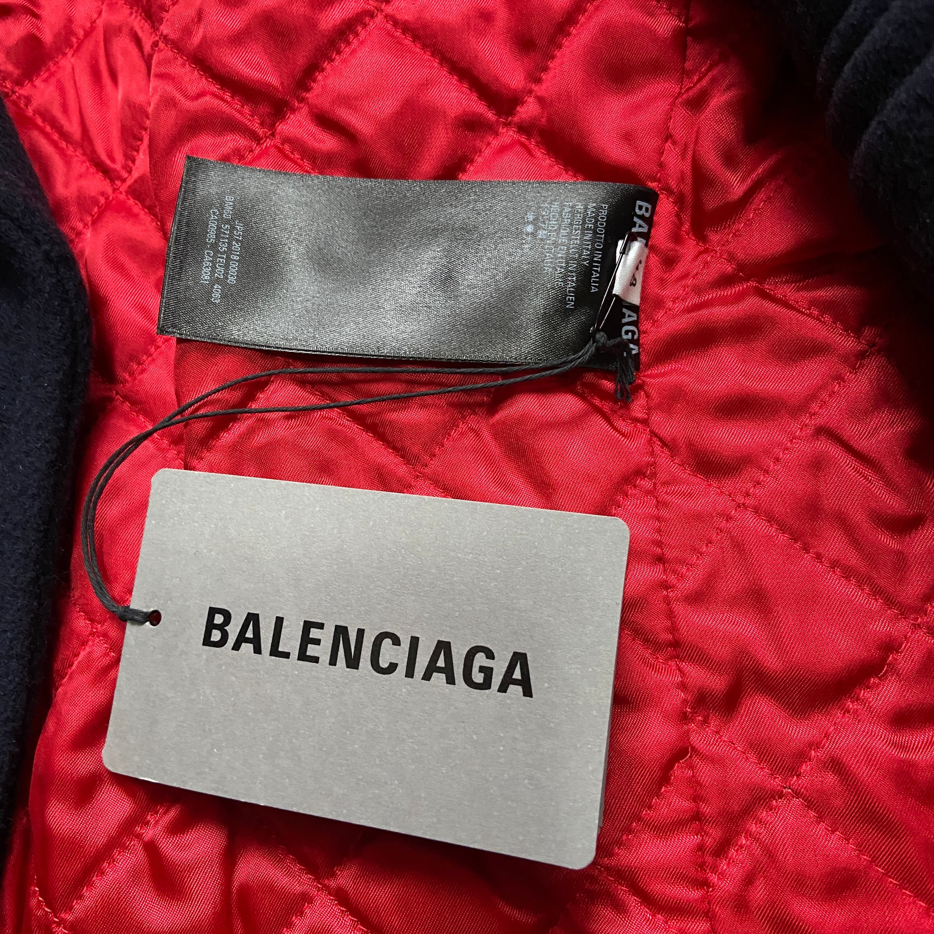 Balenciaga Ss19 runway 80s boxy shoulder camel wool coat jacket 48 - 13
