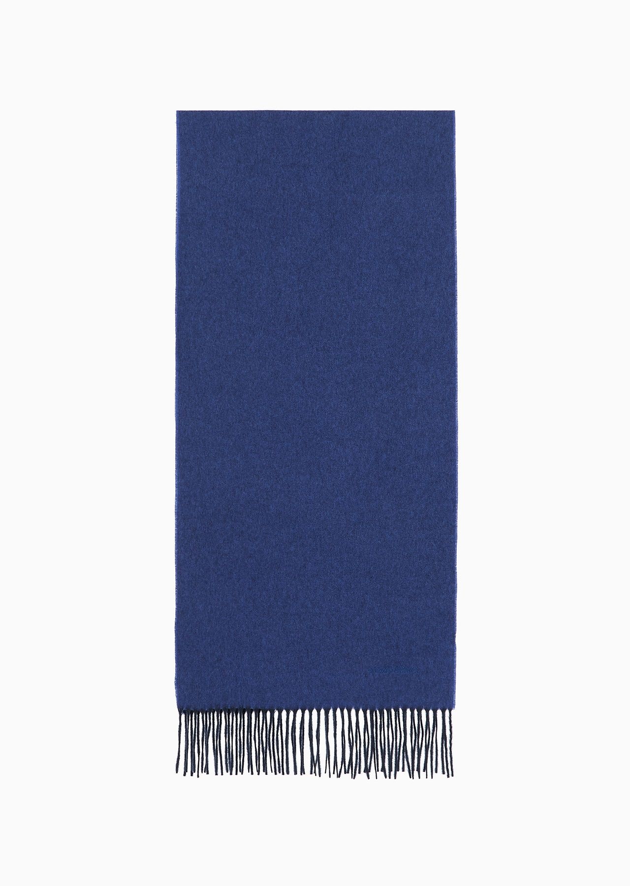 Cashmere scarf with embroidered logo - 1