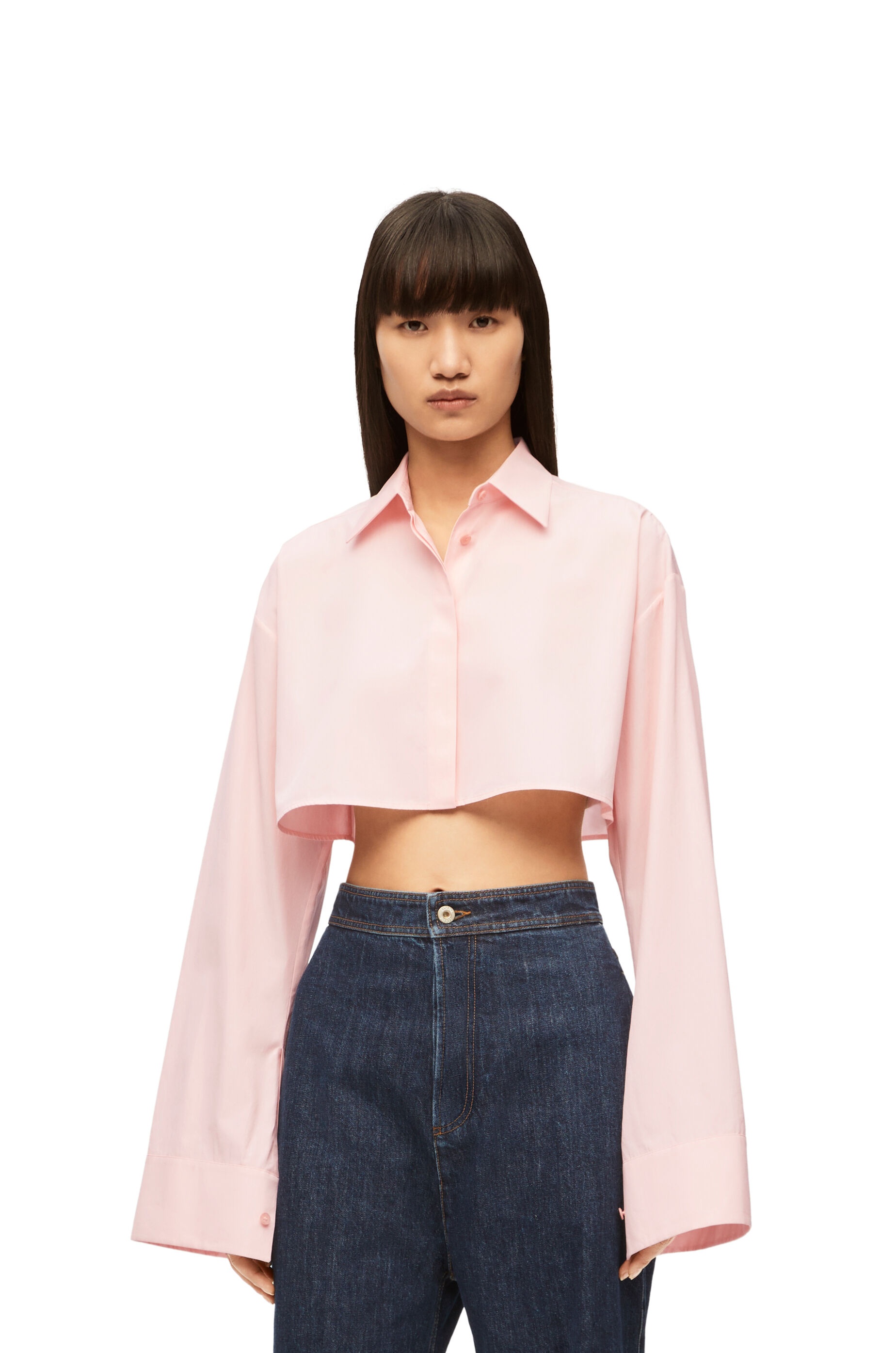 Cropped shirt in cotton - 3