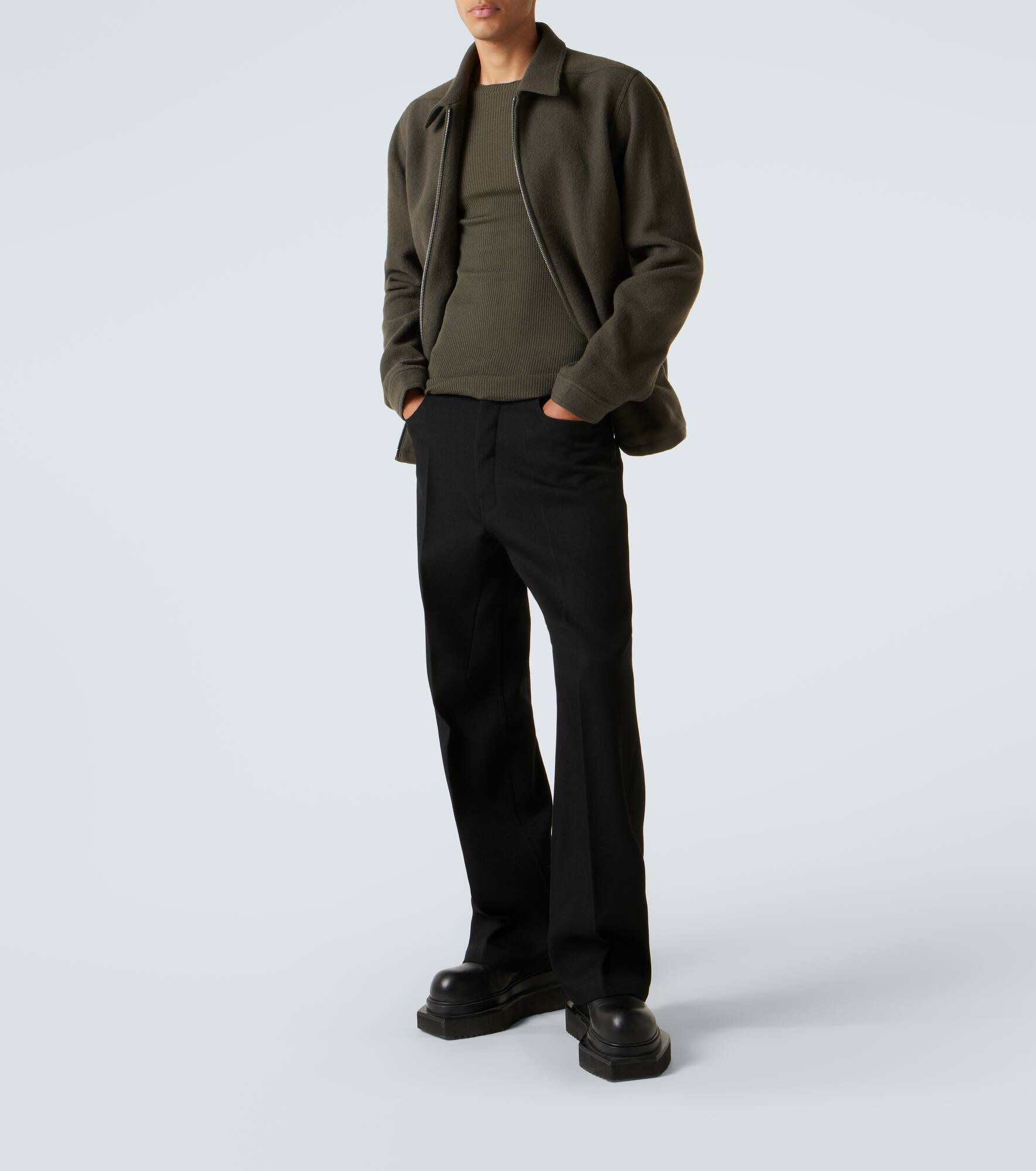 Ribbed-knit virgin wool sweater - 2