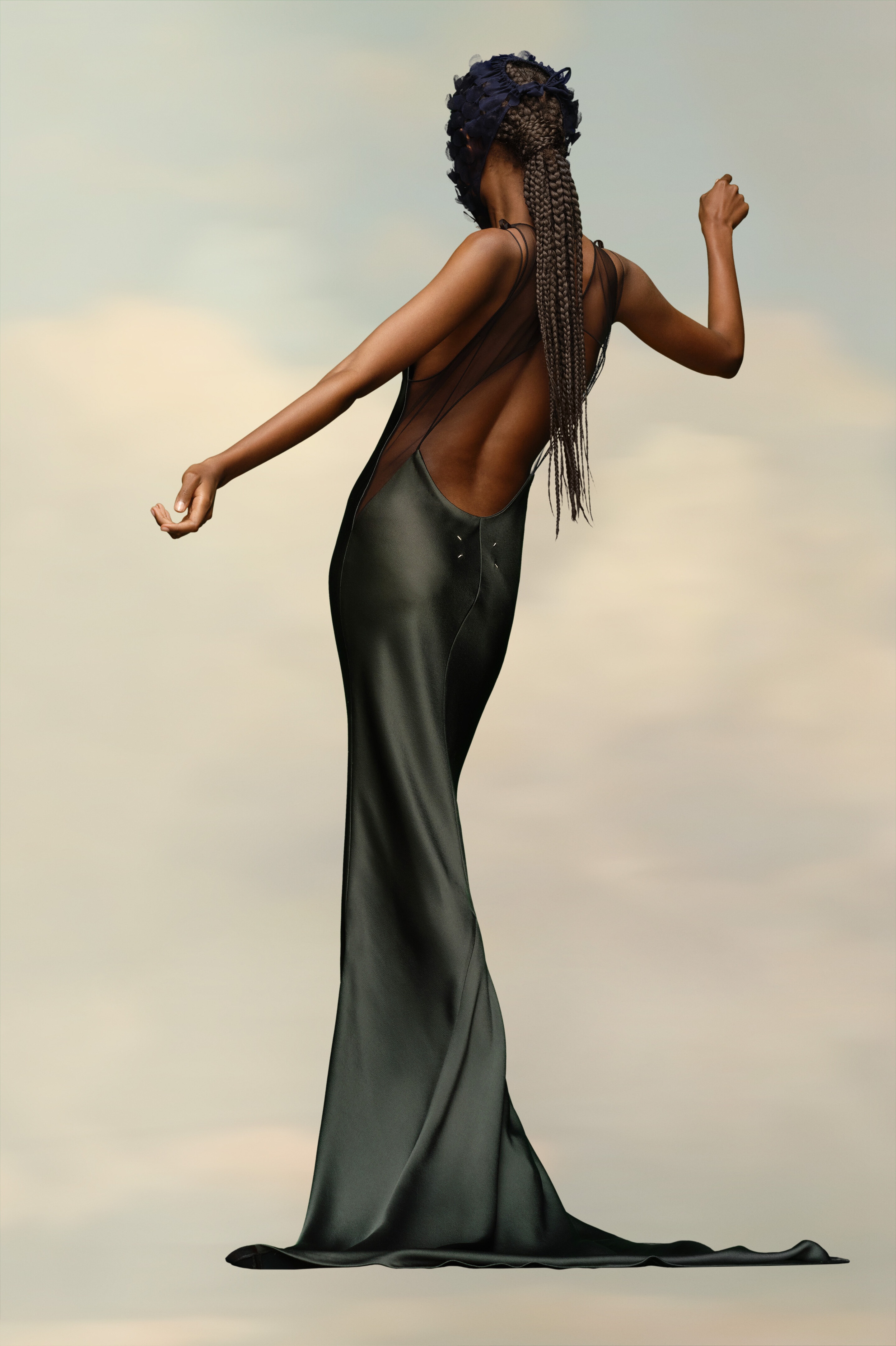 Hammered Satin Gown - 4