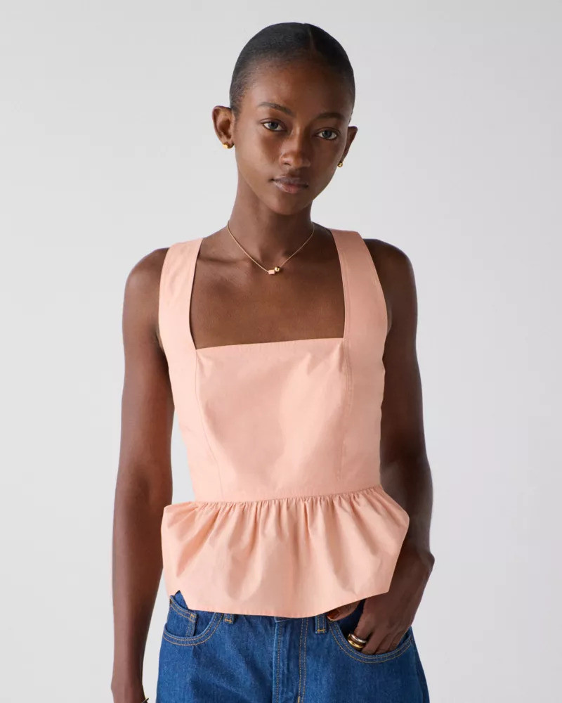 kate spade Cross-back Peplum Top outlook