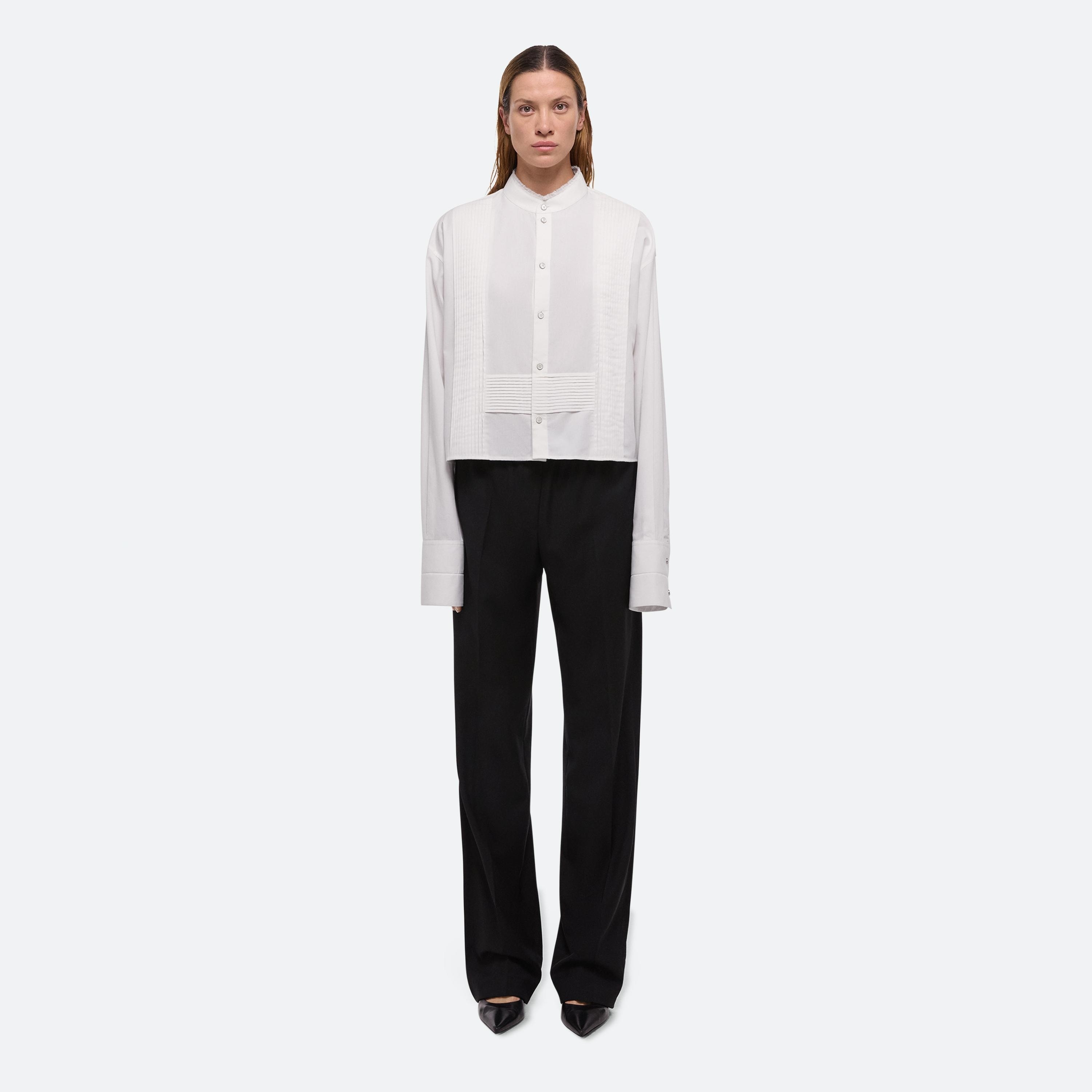 COLLARLESS TUX SHIRT - 3