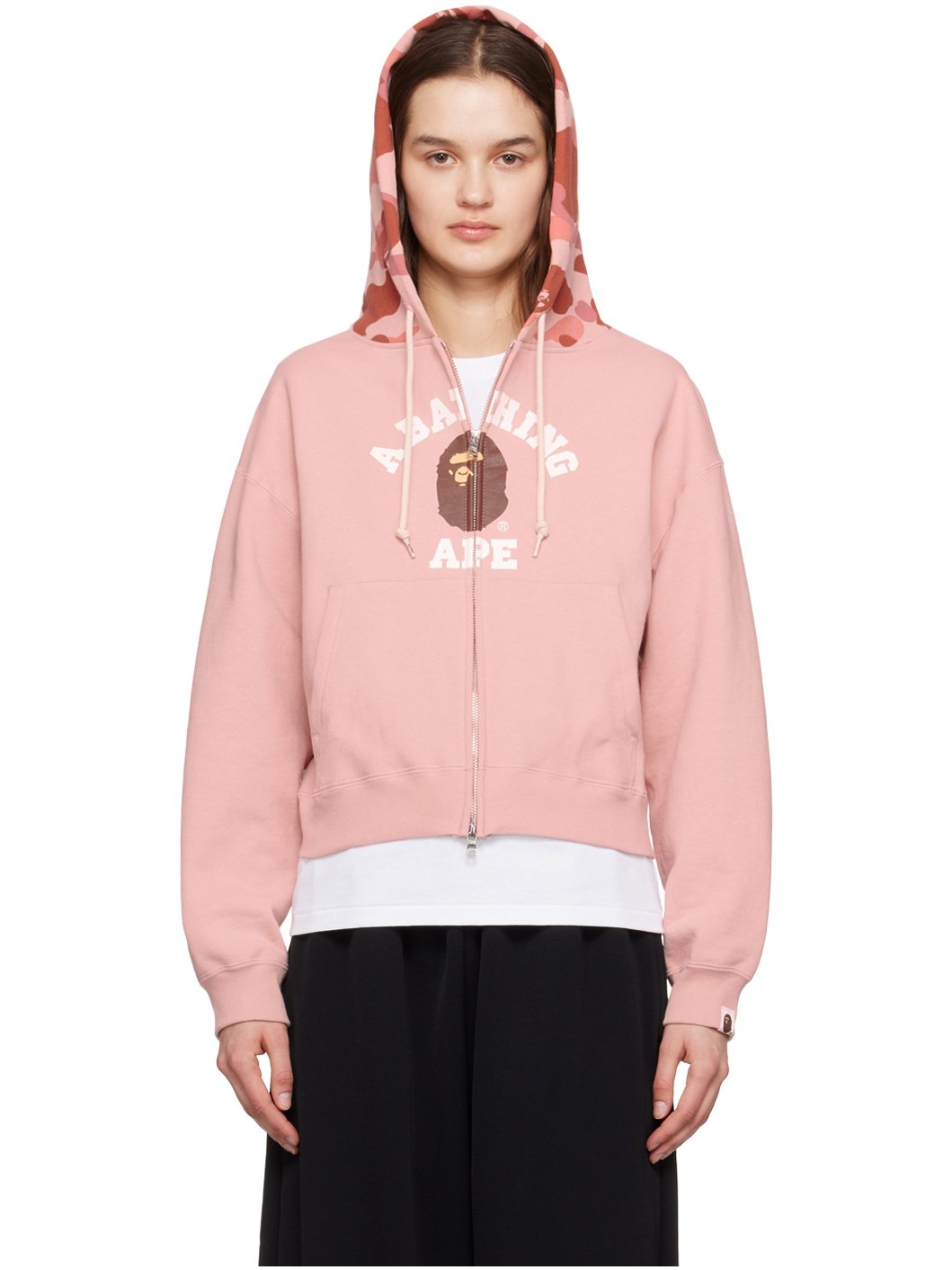 Pink 1st Camo College Hoodie - 1