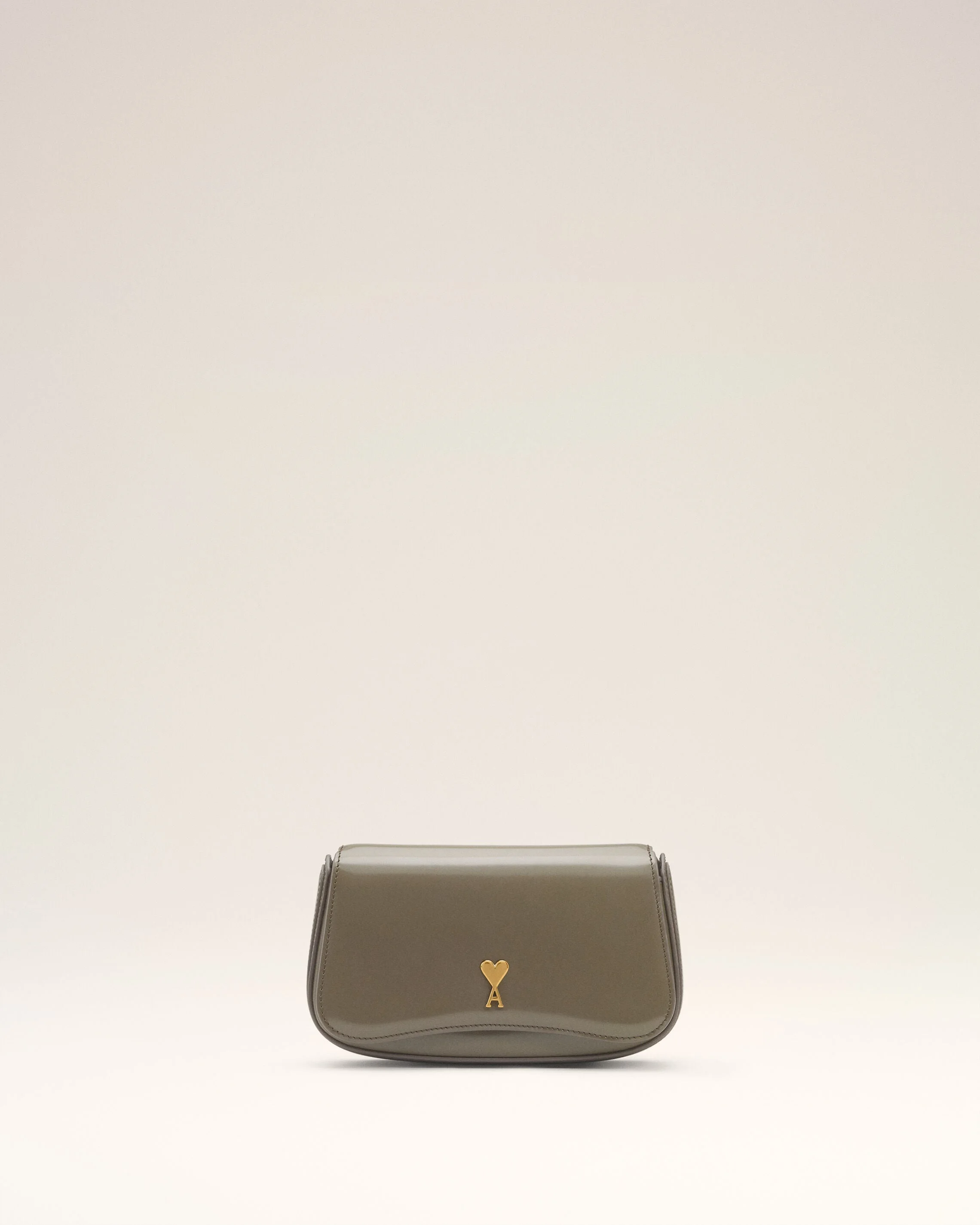 GREY GLAZED LEATHER SMALL CROSSBODY PARIS PARIS BAG - 1