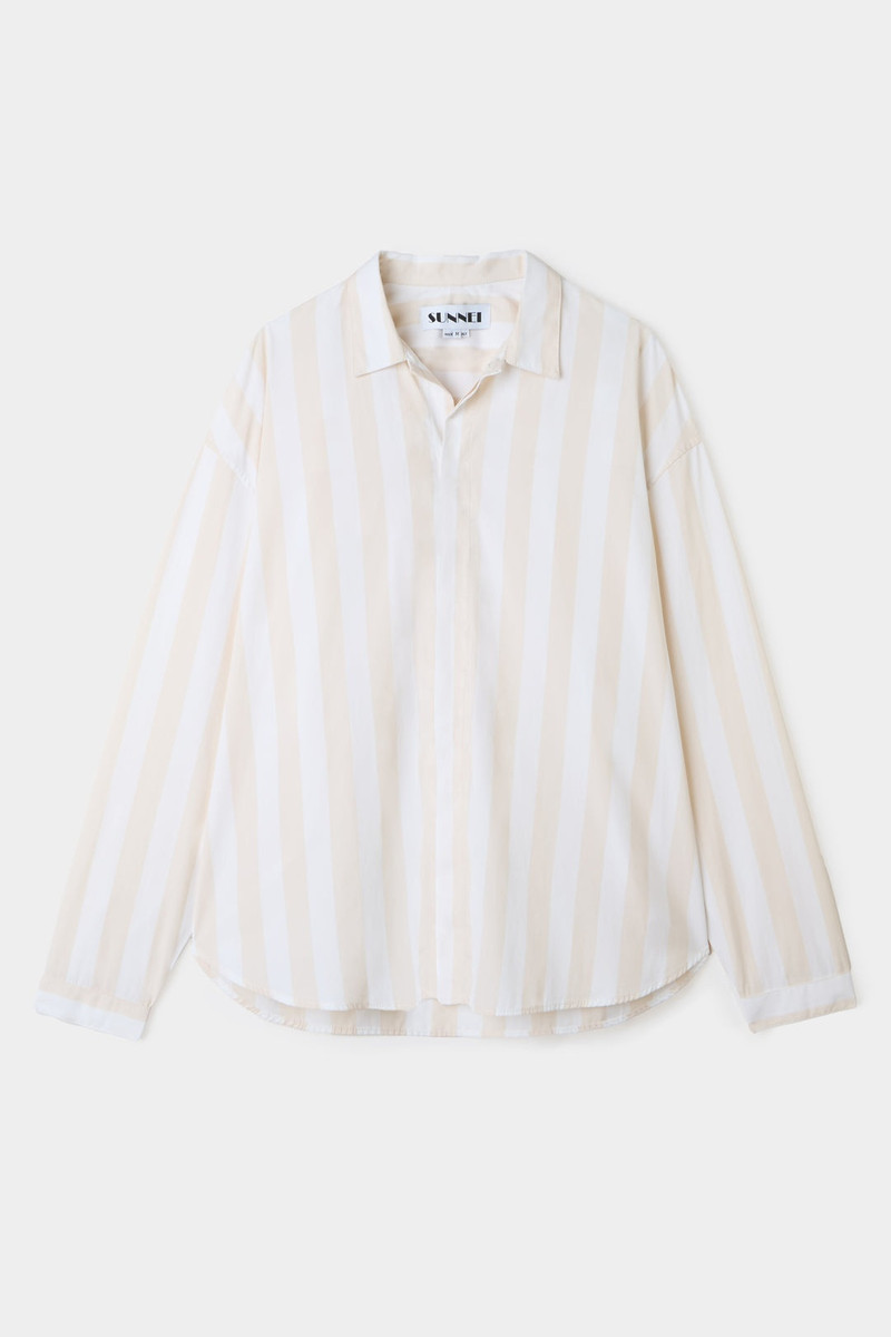 SUNNEI OVER SHIRT / white stripes outlook