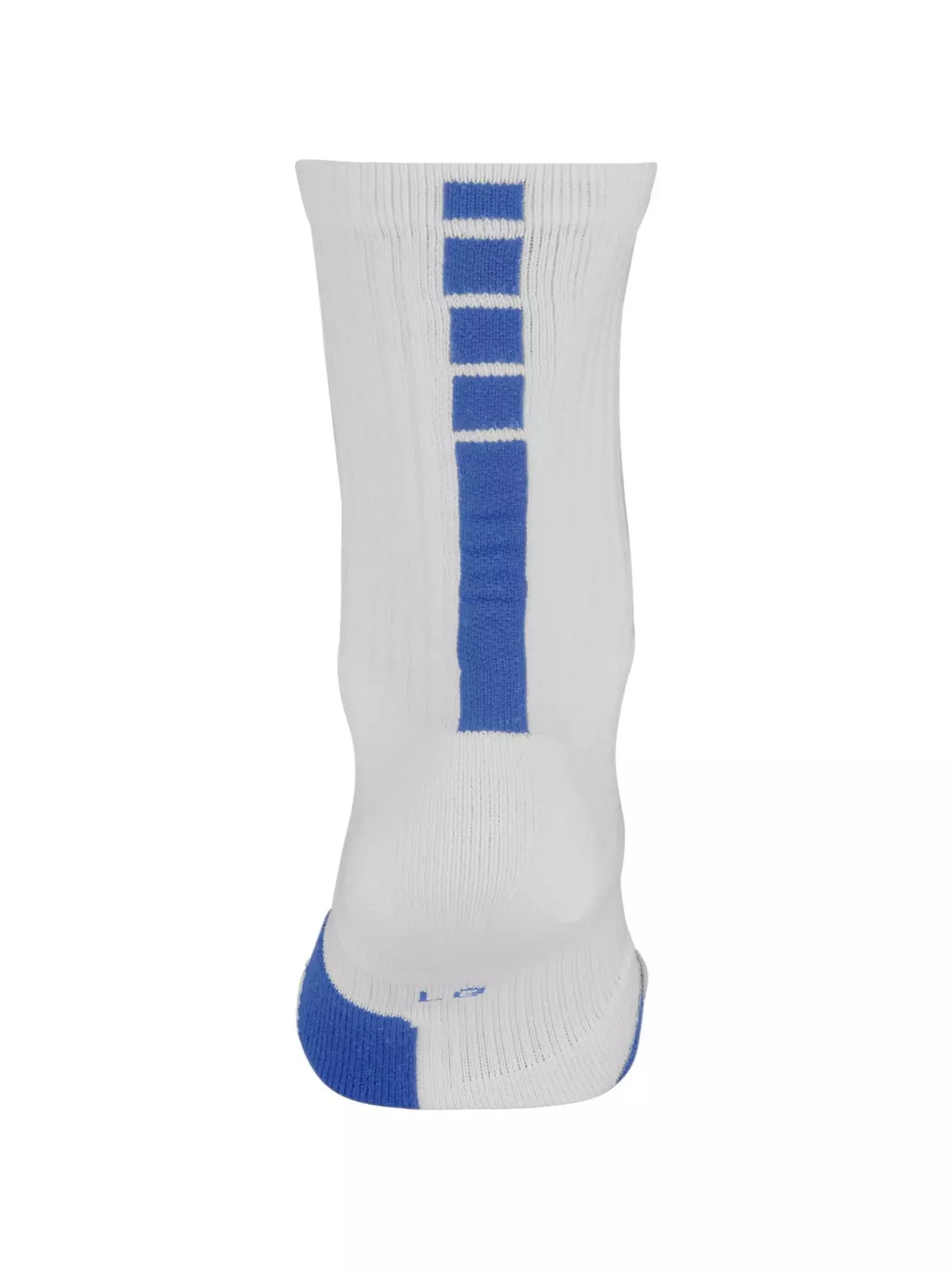 Elite Unisex Crew Basketball Socks - White/Royal - 3