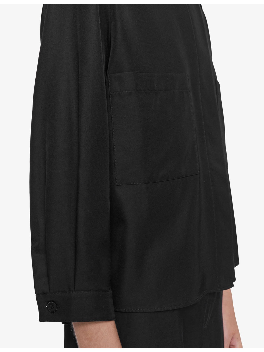 Satie Patch-Pocket Relaxed-Fit Cotton And Silk-Blend Shirt - 6