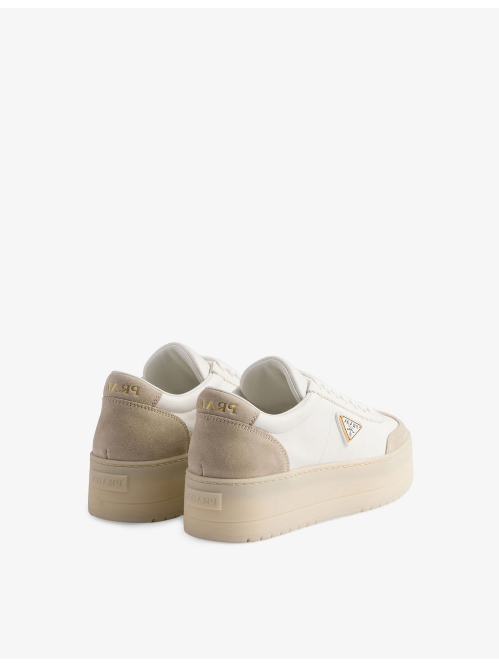 Downtown Bold Leather and Suede Low-Top Trainers - 4