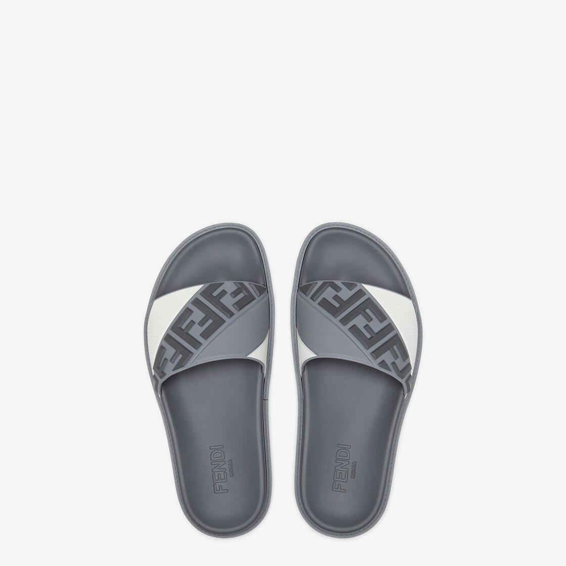 Gray rubber slides - 4