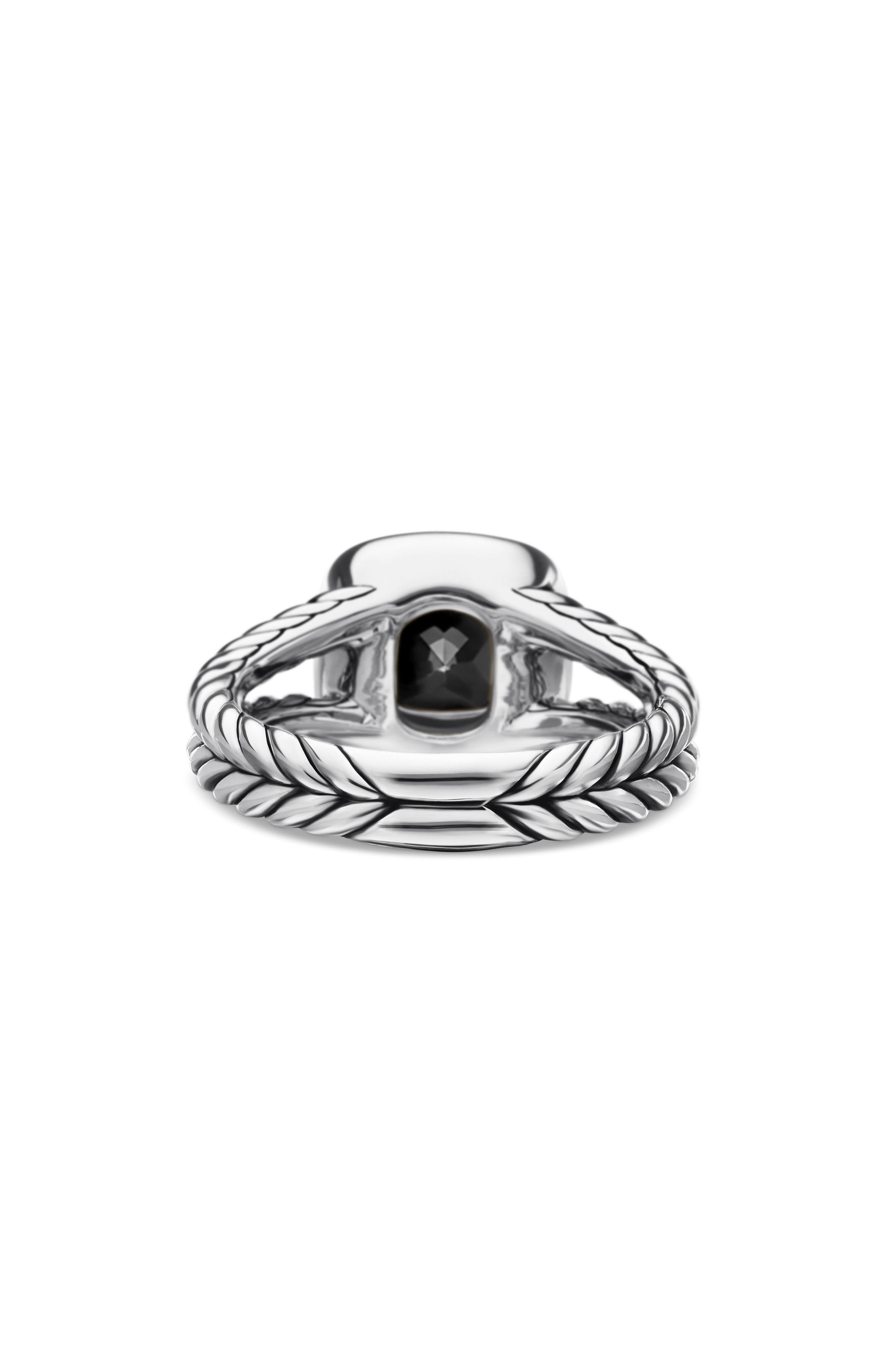 David Yurman Petite Albion® Diamond Halo Cushion Ring in Black Onyx at Nordstrom - 6