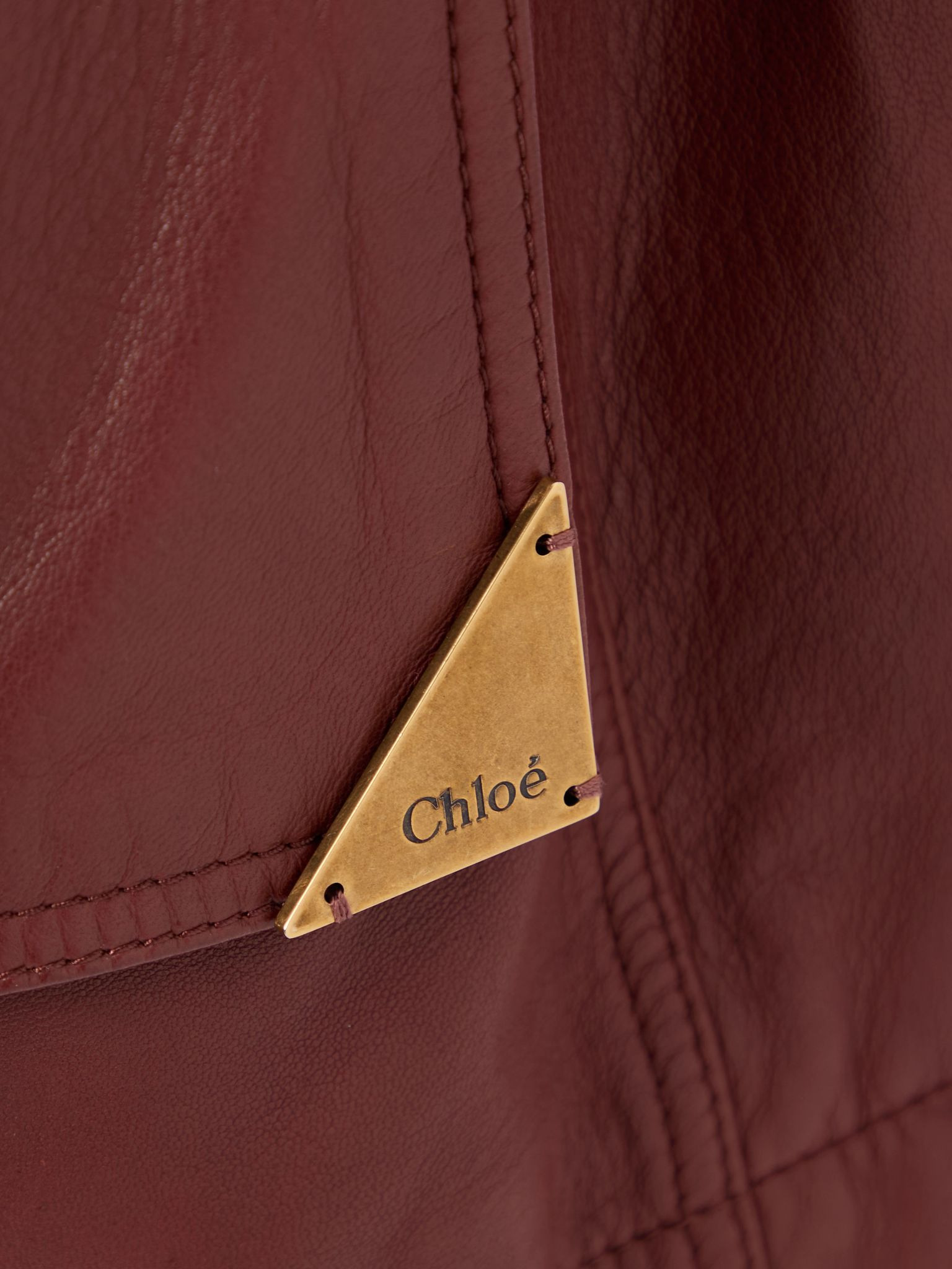 Buckled leather vest Brown - 6