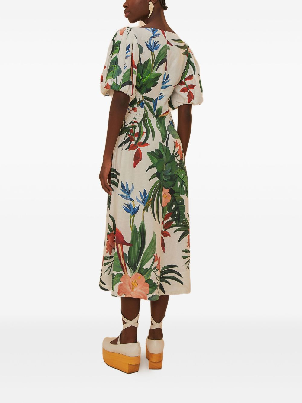 floral-print midi dress - 2