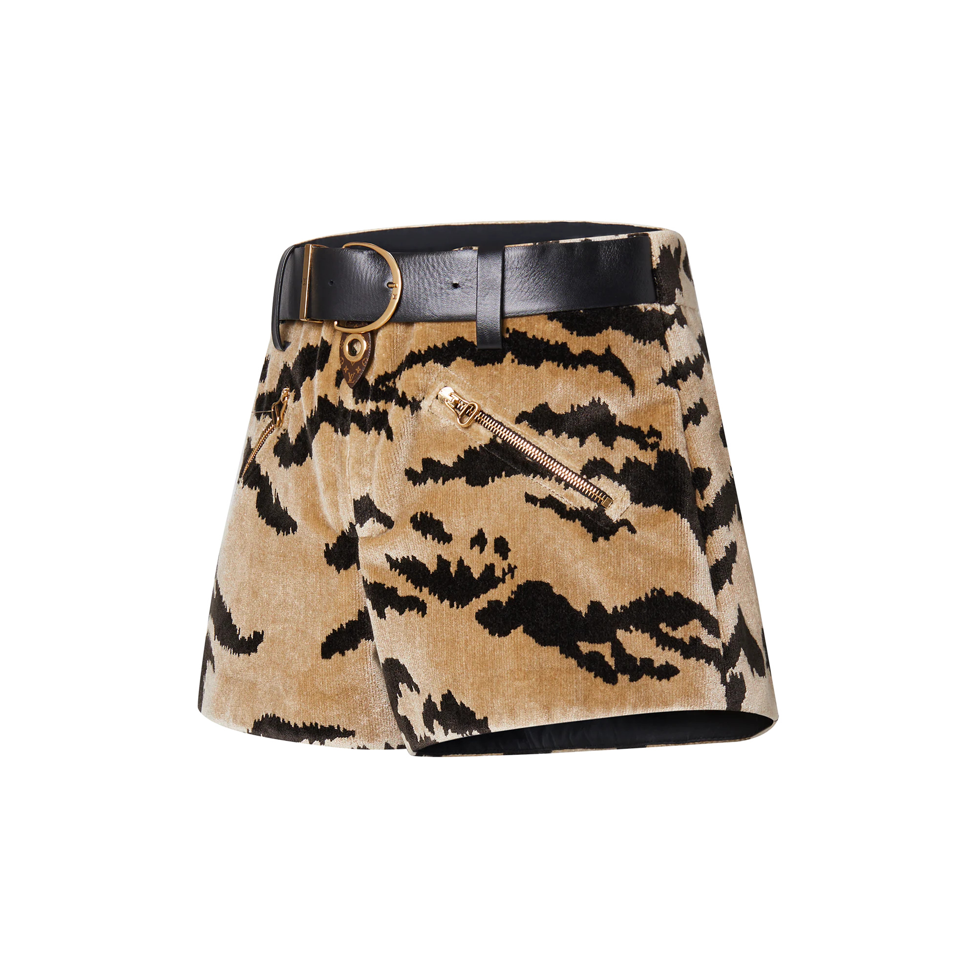 Velvet Tiger Mini Shorts - 2
