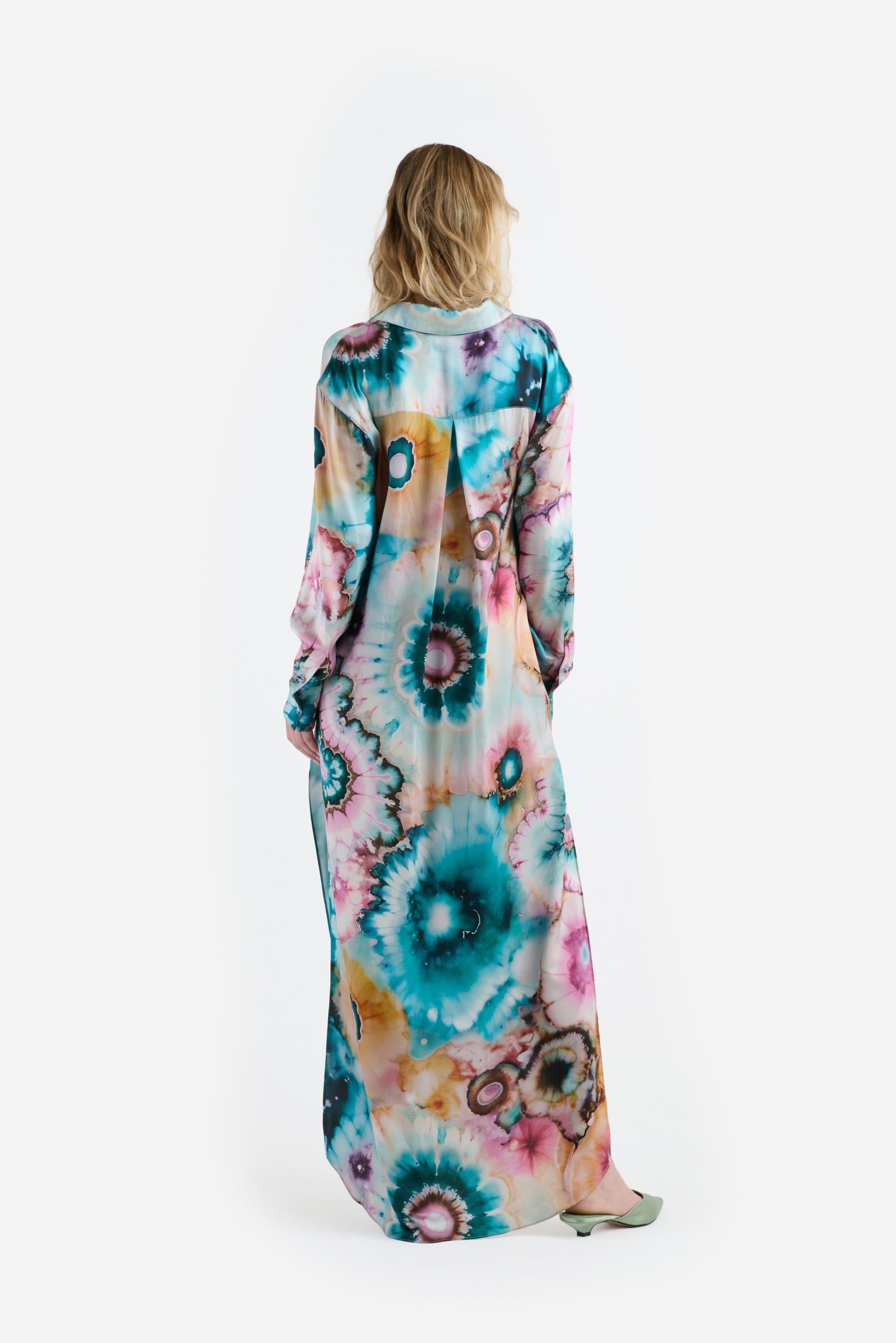 SILK TIE DYE CAFTAN - 4