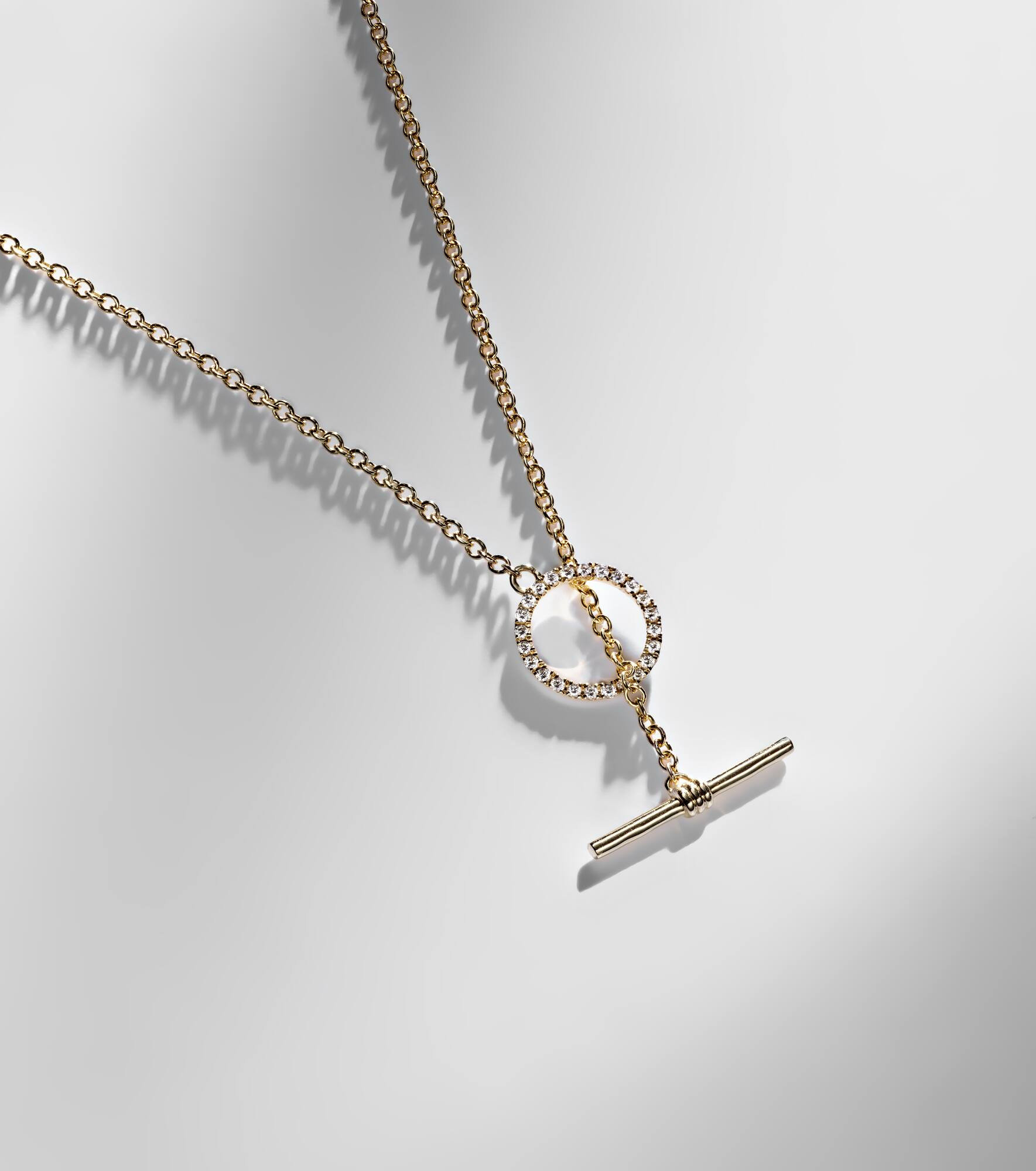 10kt gold necklace with diamonds - 5