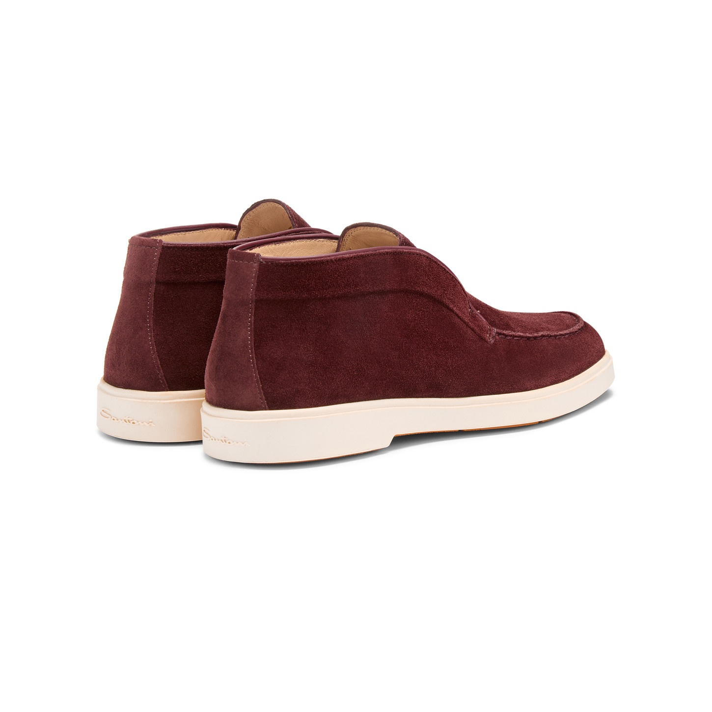 Women's burgundy suede desert boot - 3