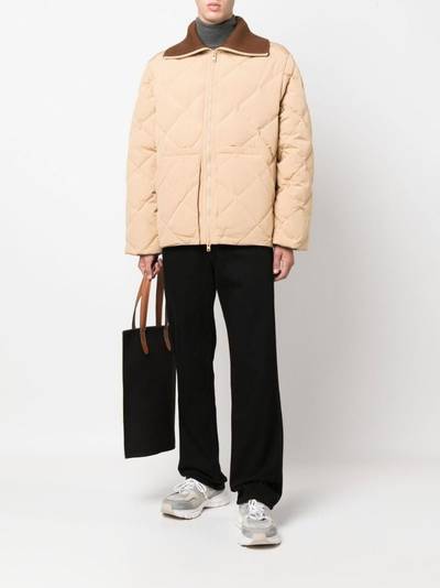 KENZO quilted zipped coat outlook