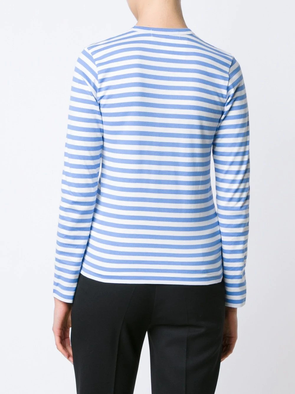 heart logo striped T-shirt - 4