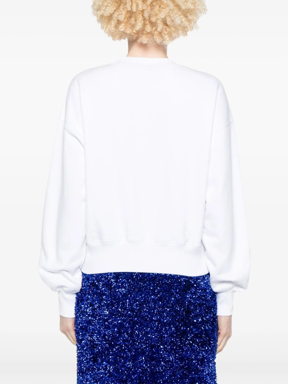 flocked-logo sweatshirt - 4