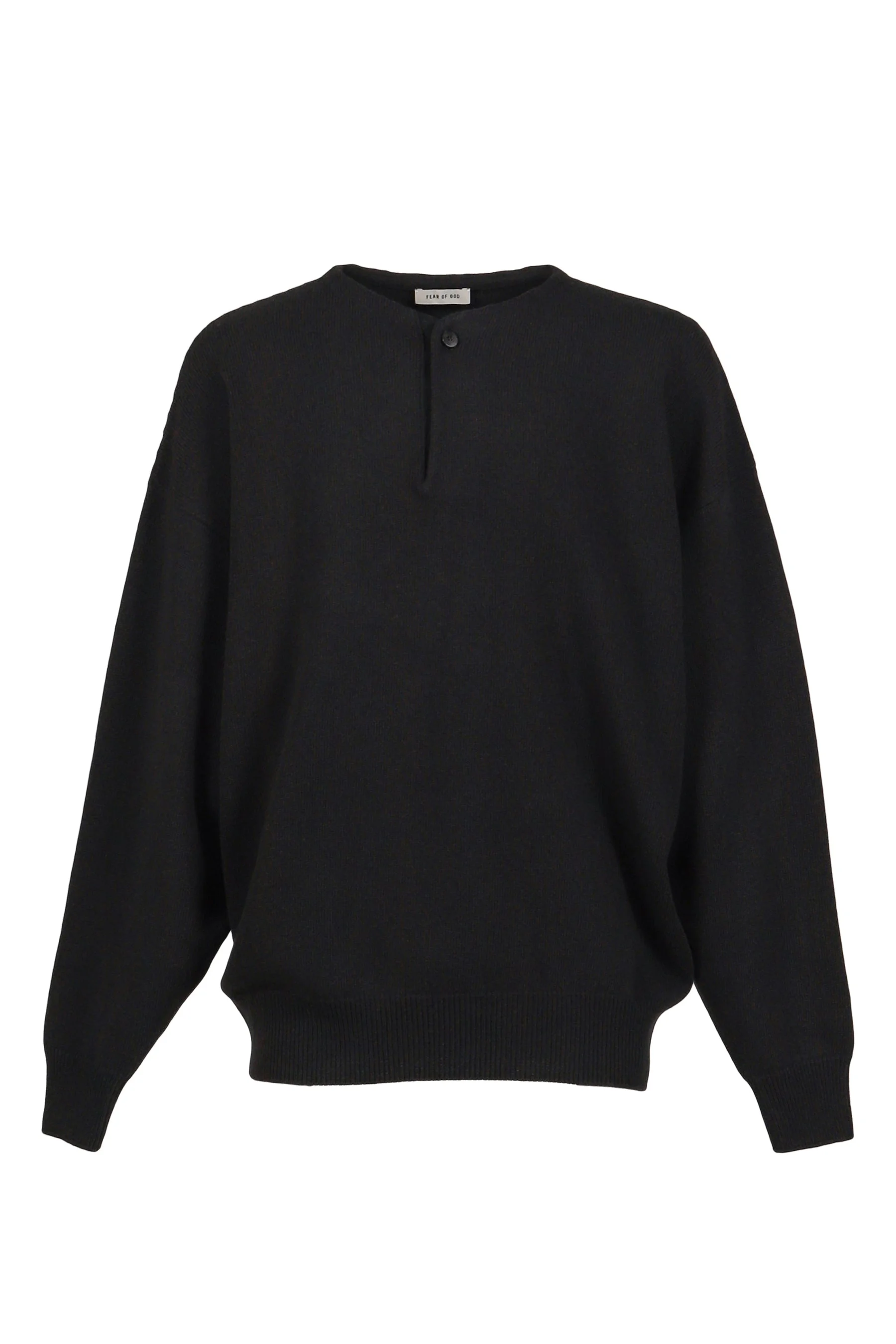 HENLEY SWEATER / BLK - 1