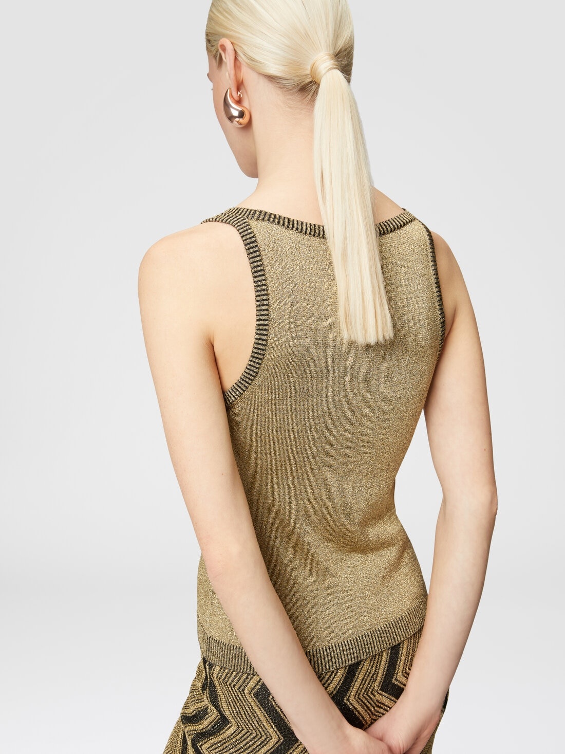 Glitter-effect viscose tank top - 5
