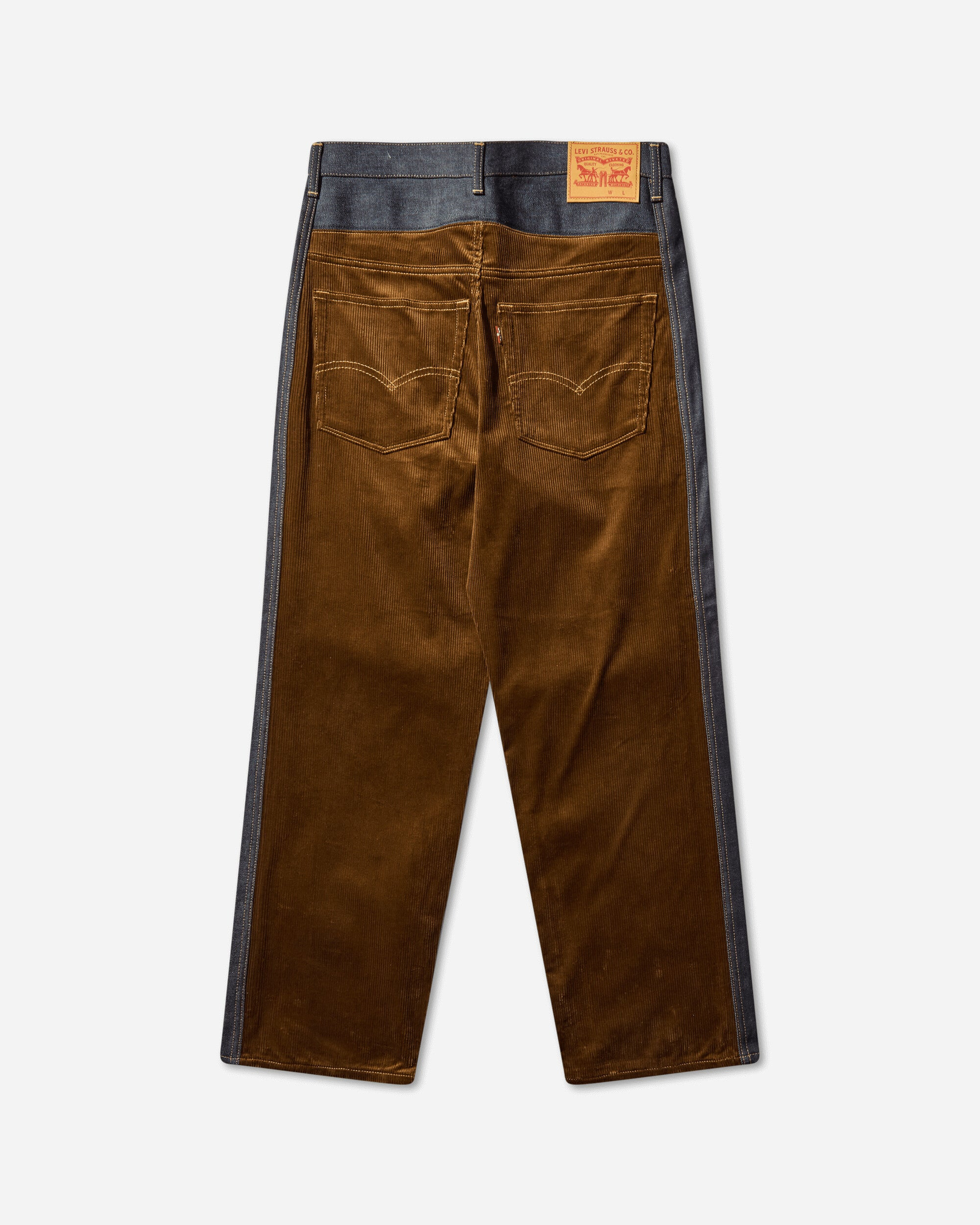 Men's Levi's Contrast Trim Trousers Indigo / Brown - 2
