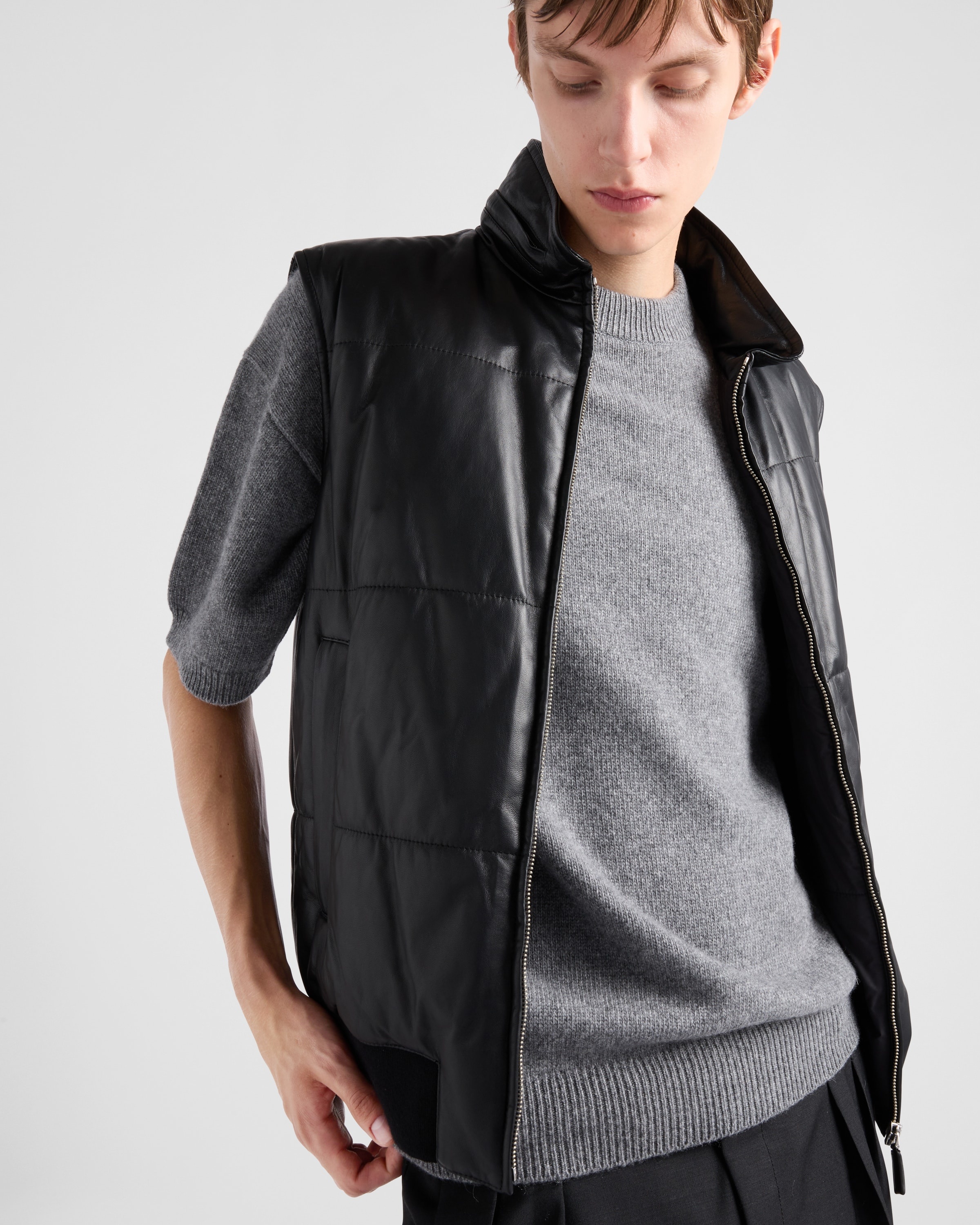 Nappa leather waistcoat - 4